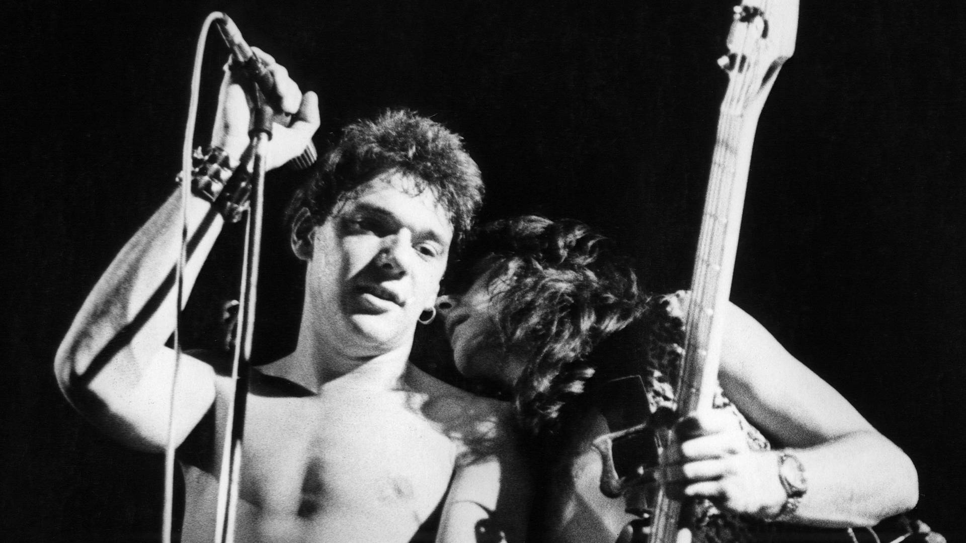 Paul Di'Anno e Steve Harris ao vivo com o Iron Maiden