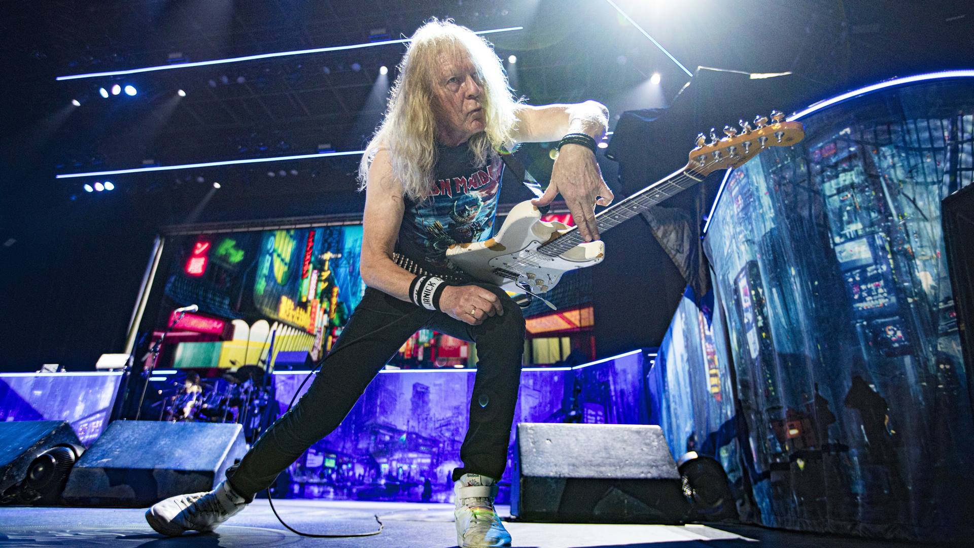 Janick Gers, guitarrista do Iron Maiden, em 2024