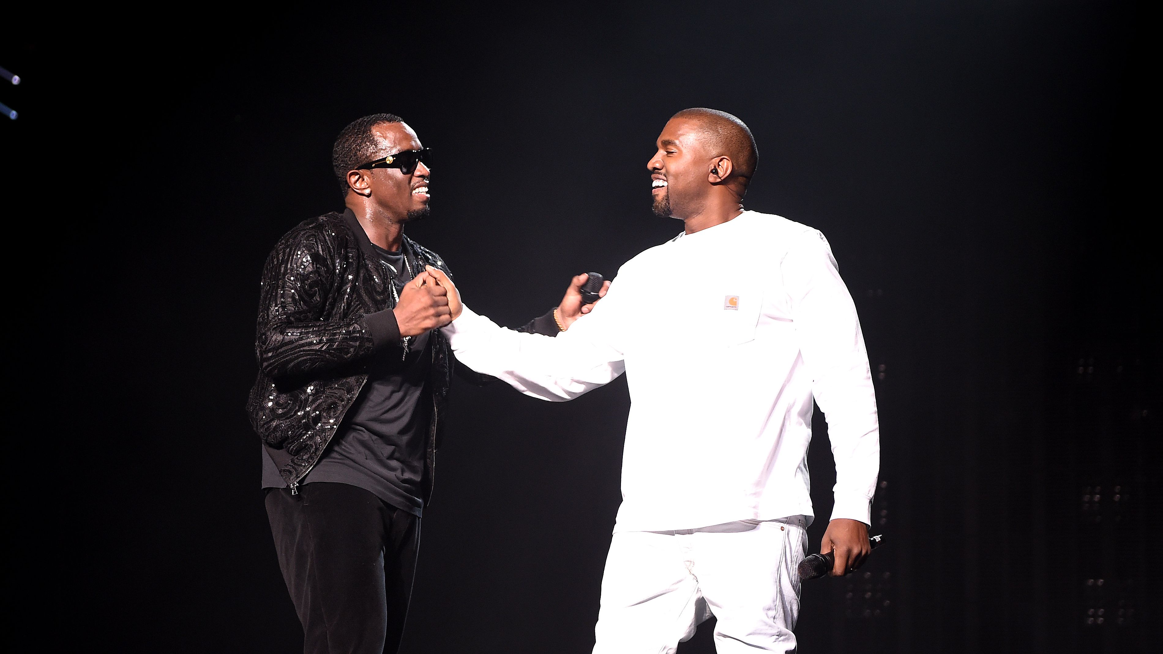 P. Diddy e Kanye West em 2016 (Foto: Dimitrios Kambouris/Getty Images)