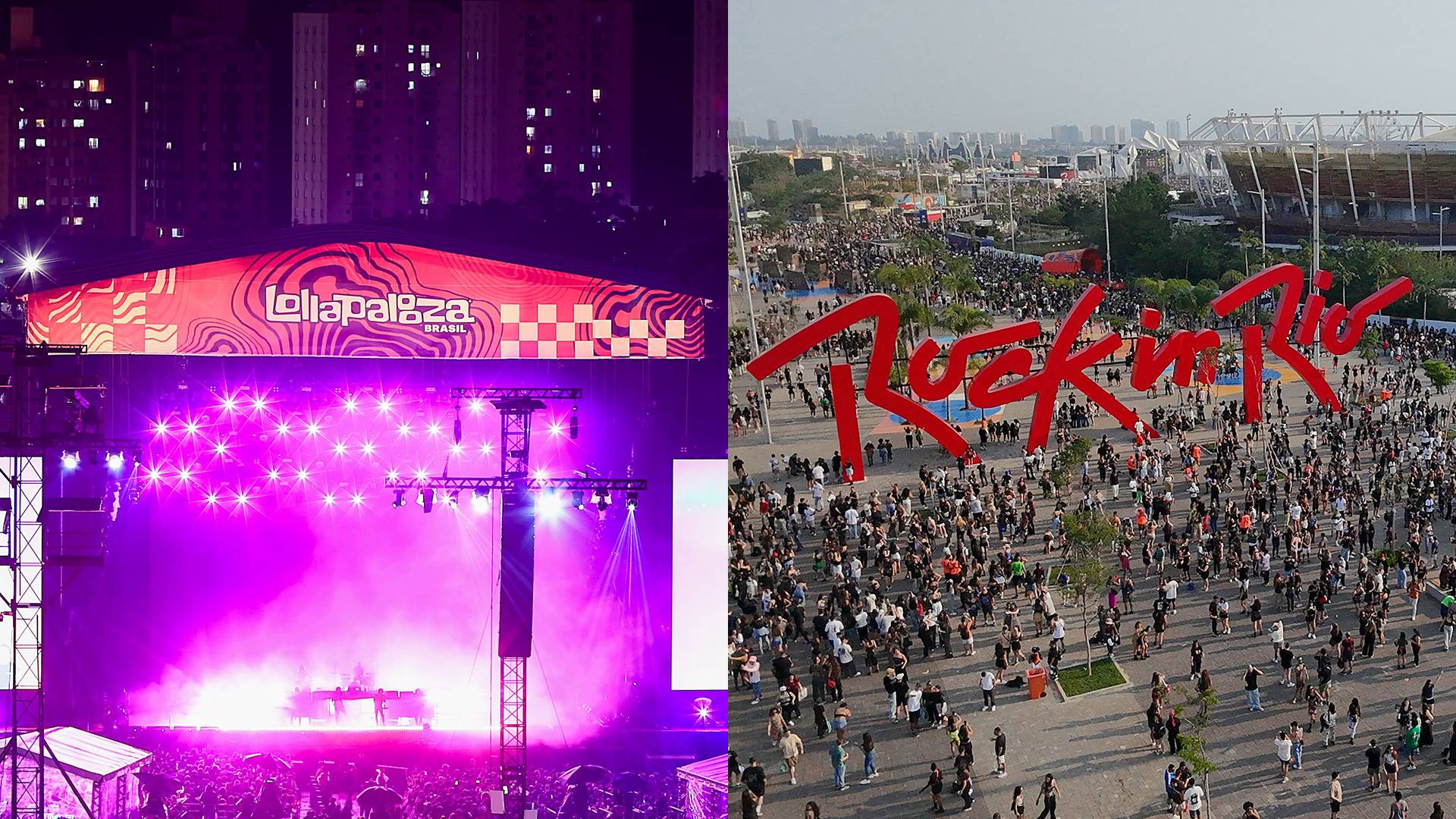 Lollapalooza Brasil e Rock in Rio
