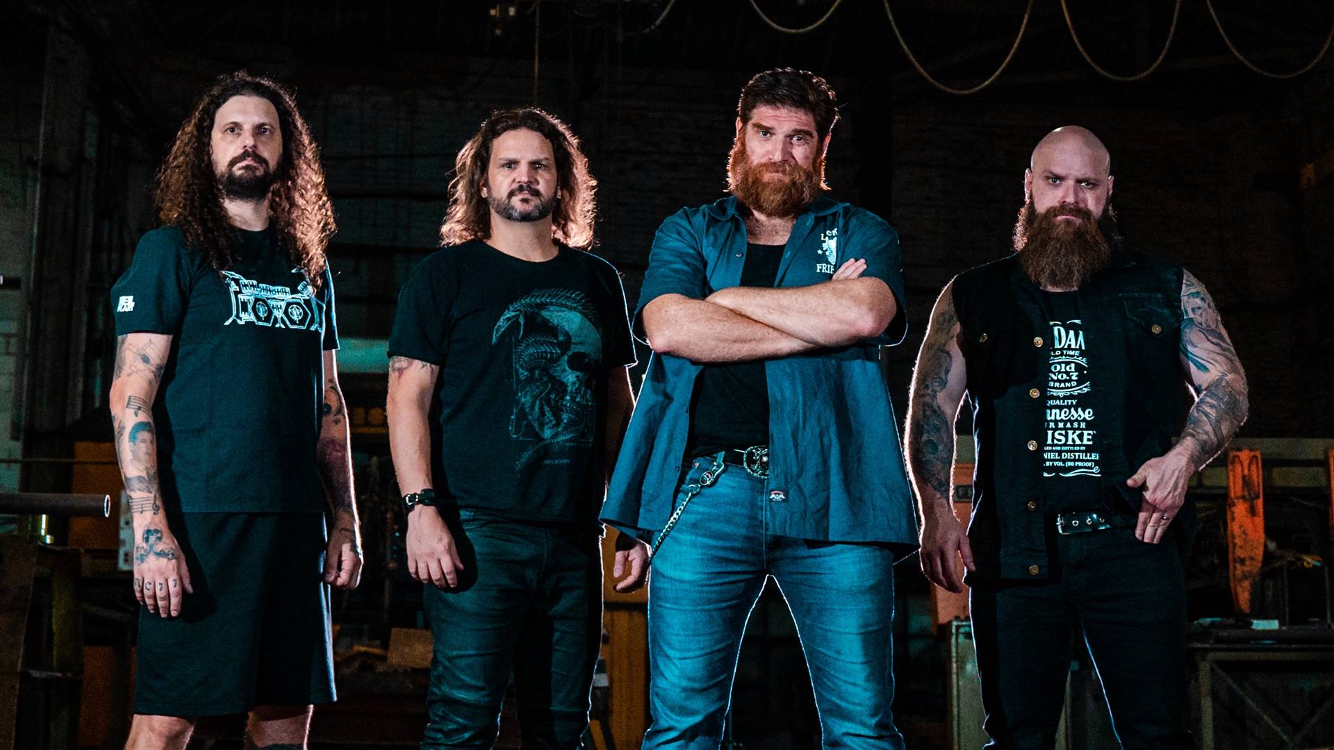 Matanza Ritual (E-D): Amílcar Christófaro, Felipe Andreoli, Jimmy London, Antônio Araújo