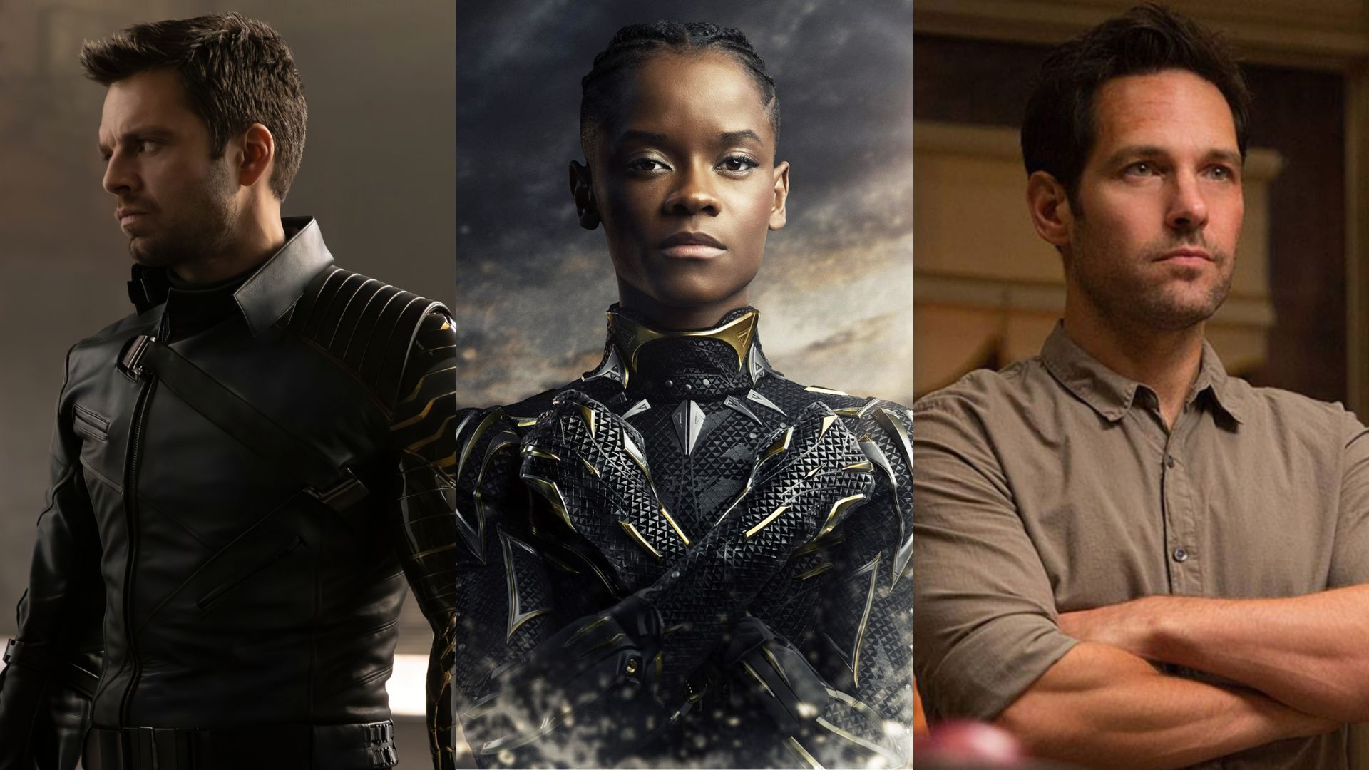 Sebastian Stan (Bucky Barnes/Soldado Invernal), Letitia Wright (Shuri/Pantera Negra) e Paul Rudd (Scott Lang/Homem-Formiga) são confirmados em novo filme dos Vingadores (Foto: Reprodução/Marvel Studios)