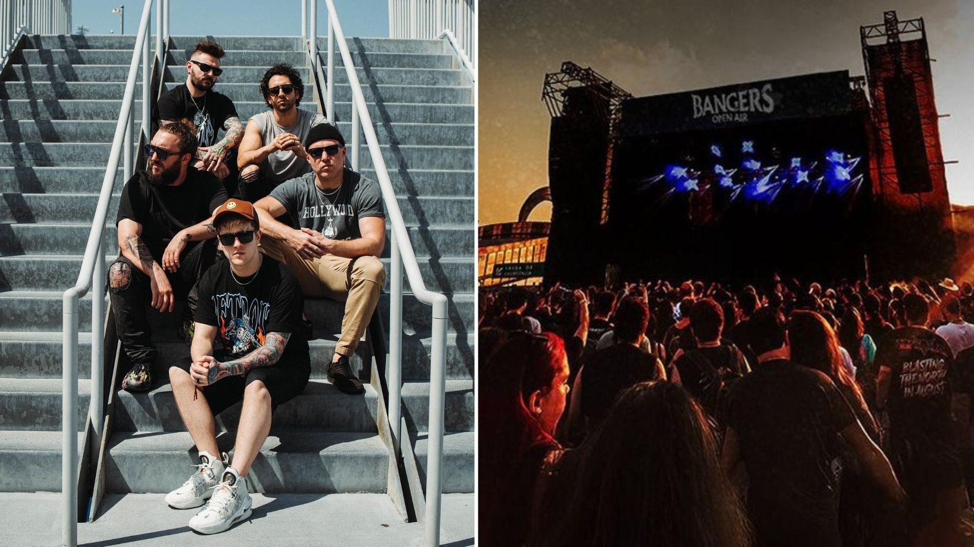 I Prevail e Bangers Open Air (Foto: Reprodução/Redes Sociais e Divulgação)