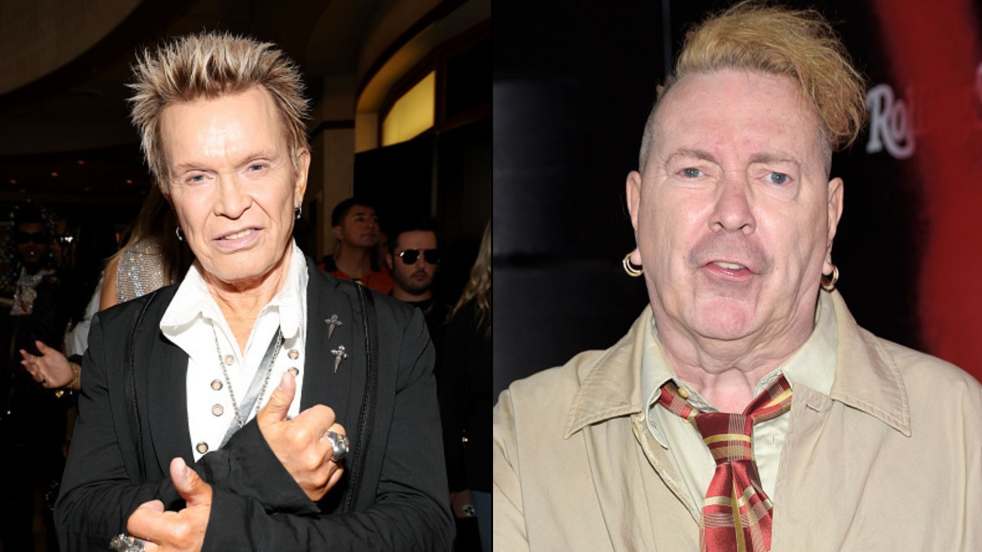 Billy Idol e John Lydon também conhecido como Johnny Rotten