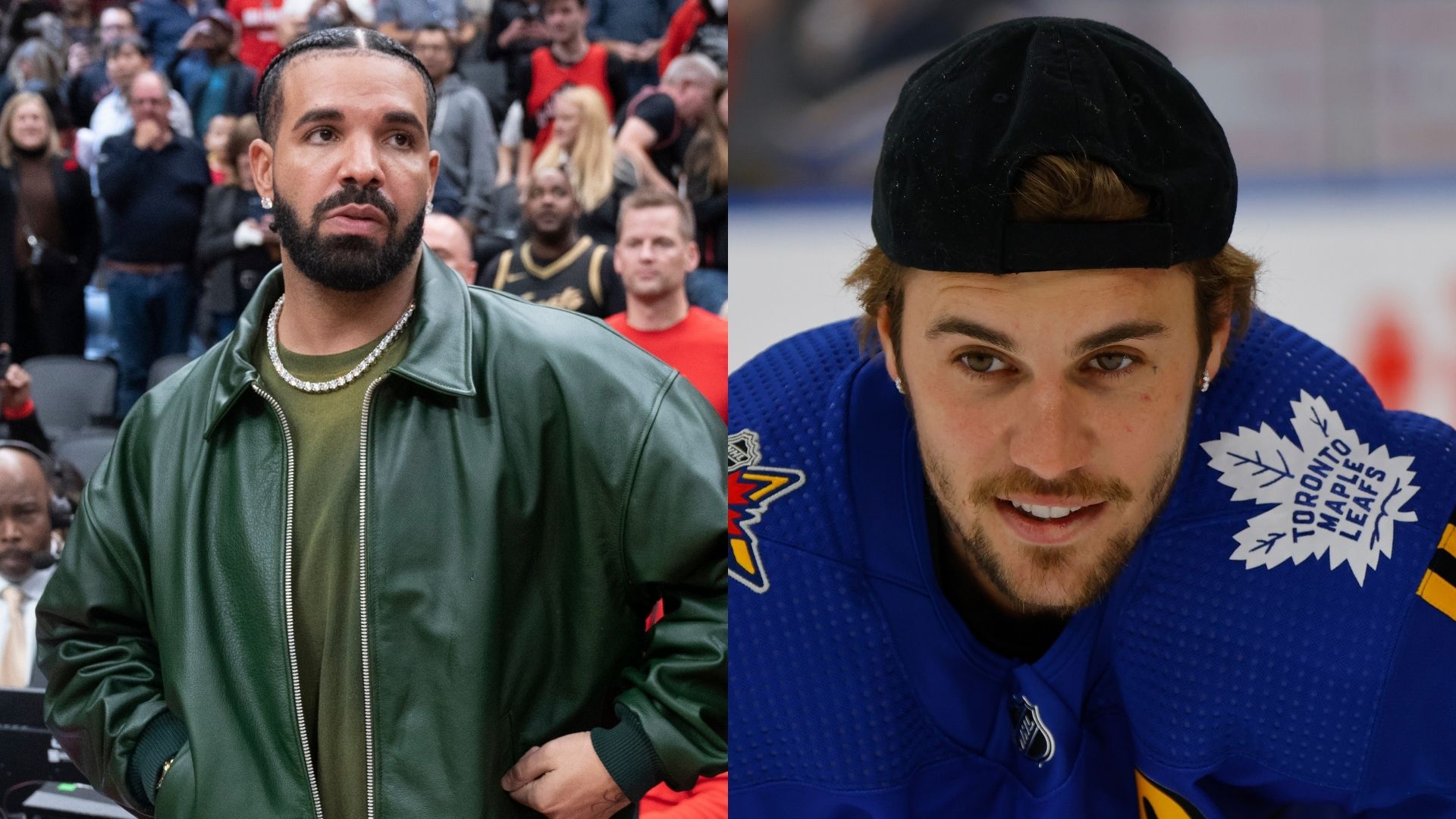 Drake (Mark Blinch/Getty Images) | Justin Bieber (Bruce Bennett/Getty Images)