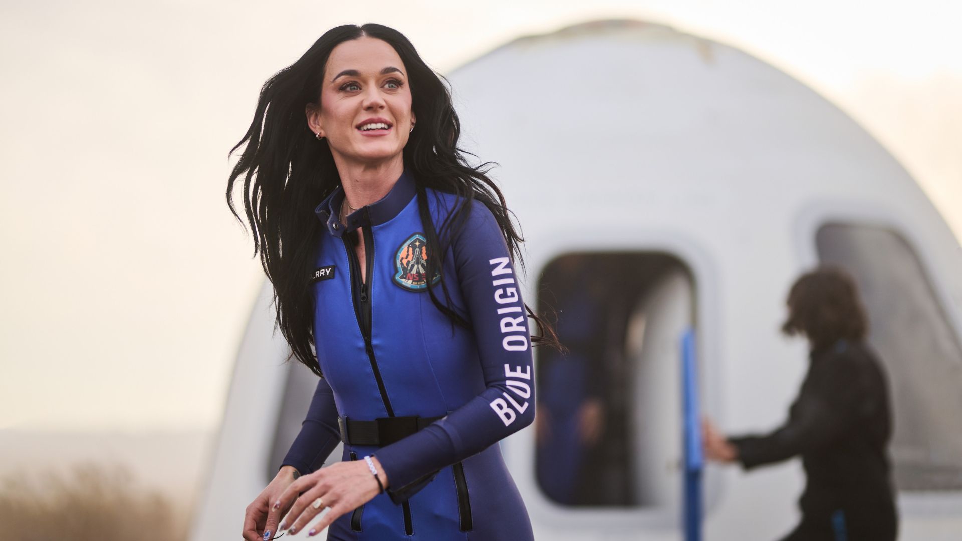 Katy Perry após missão espacial da Blue Origin