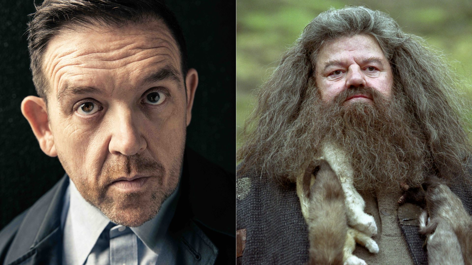 Nick Frost (Todo Mundo Quase Morto) irá interpretar Rúbeo Hagrid, Guardião das Chaves e dos Terrenos de Hogwarts (Fotos: Lee Malone - Divulgação/Warner Bros. Pictures)
