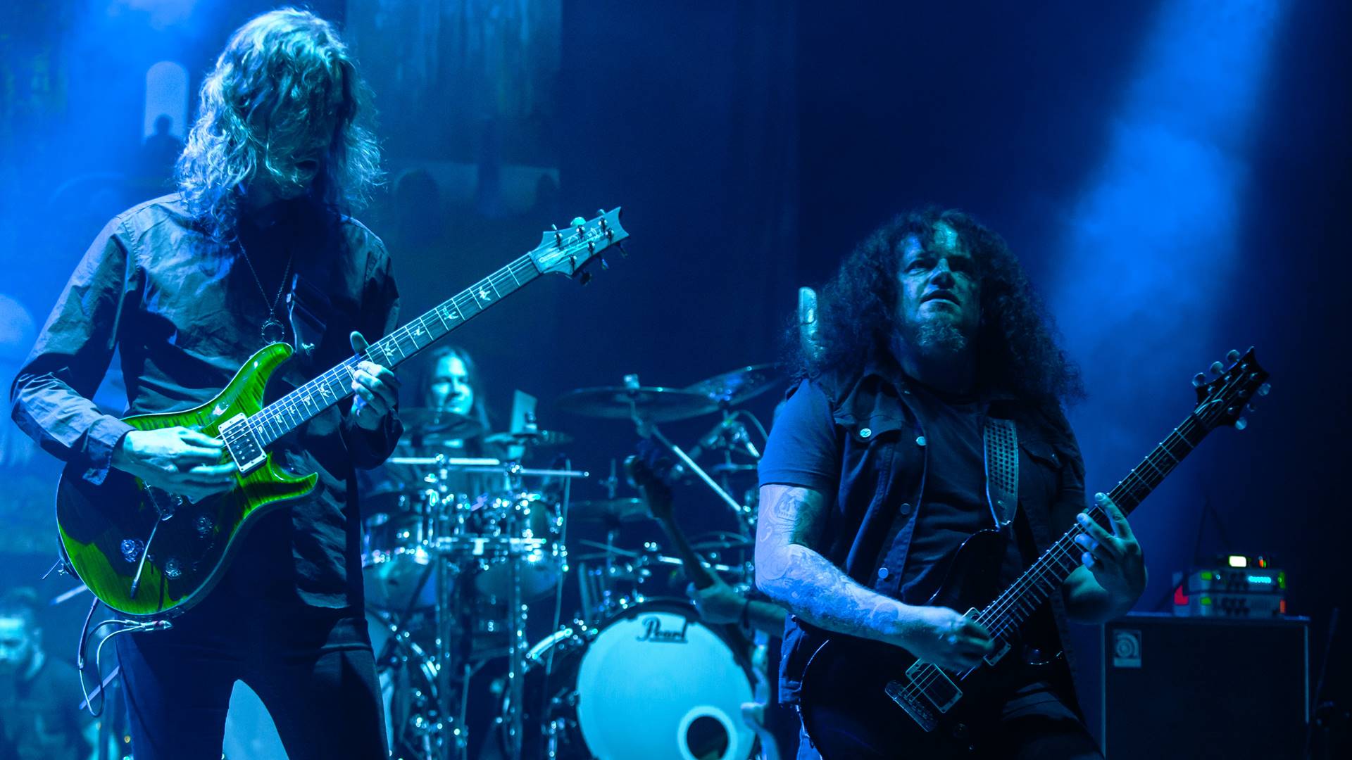 Opeth ao vivo em 2023: Mikael Åkerfeldt e Fredrik Åkesson