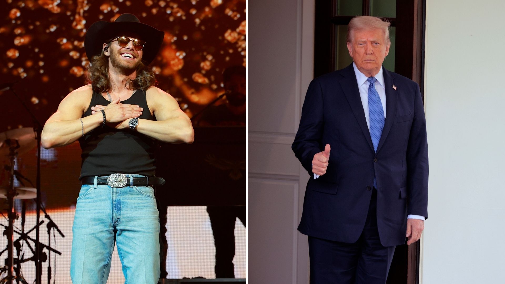 Warren Zeiders e Donald Trump (Foto: Jason Kempin/Getty Images e Chip Somodevilla/Getty Images)