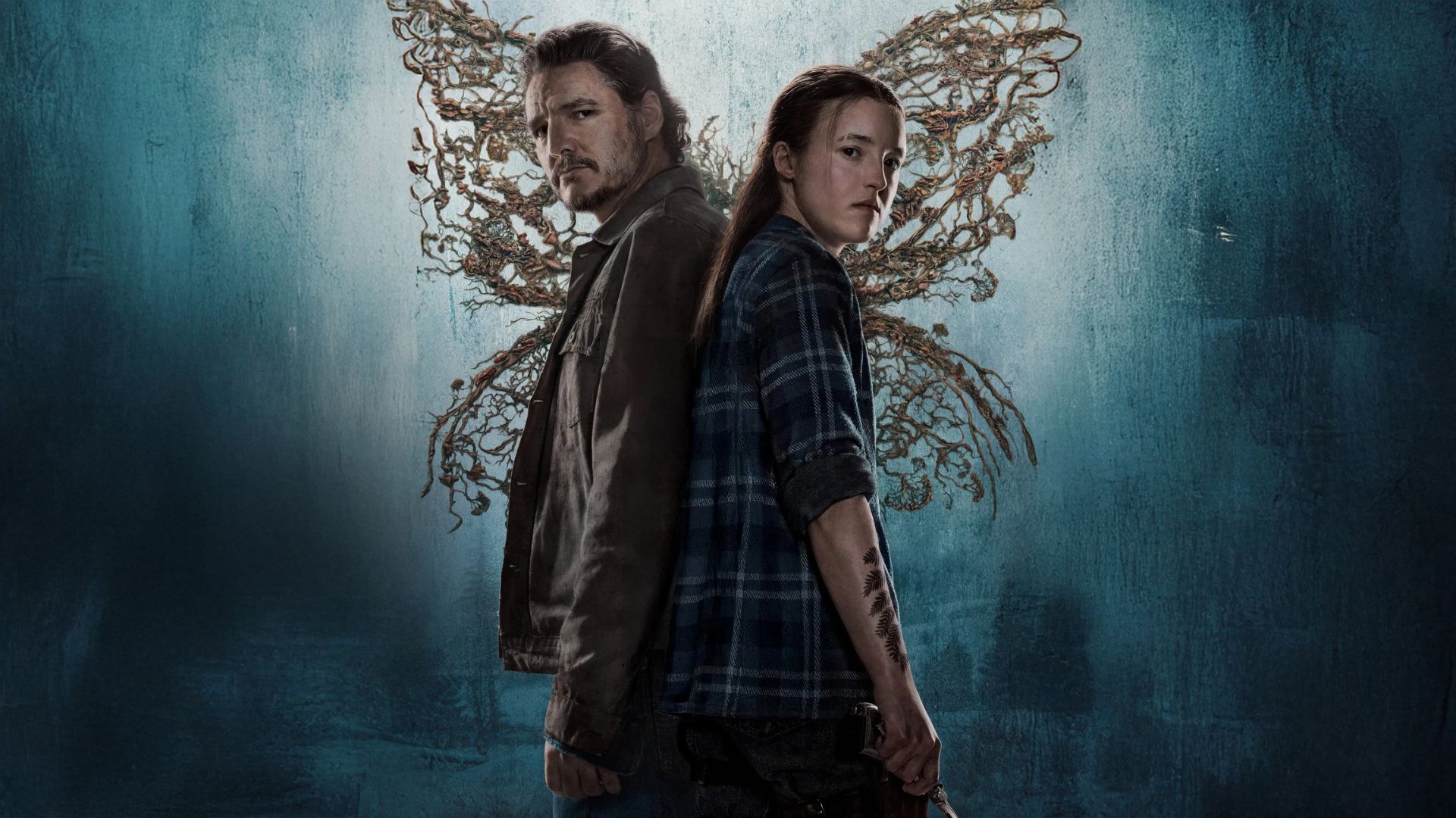 Pedro Pascal (Joel) e Bella Ramsey (Ellie) em imagem promocional da segunda temporada de The Last of Us