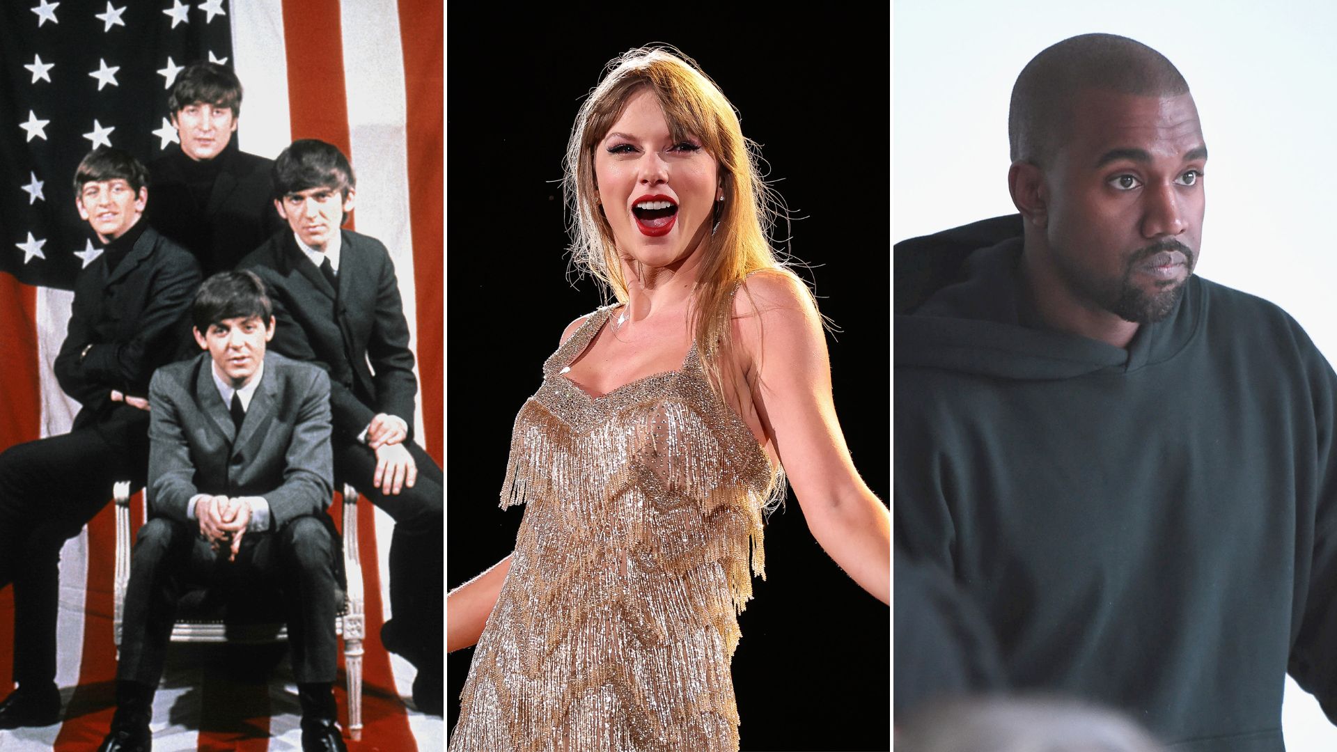Beatles, Taylor Swift e Kanye West
