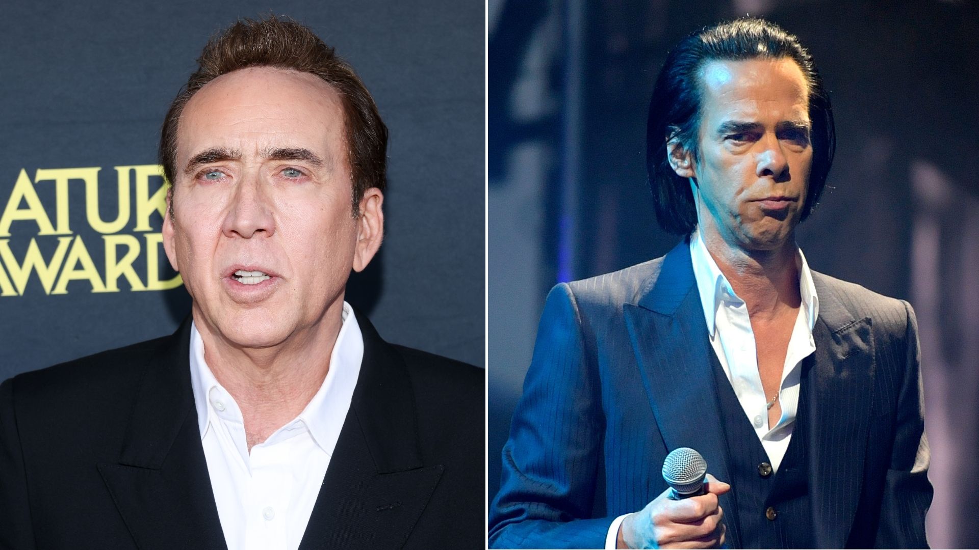 Nicolas Cage e Nick Cave (Foto: Victoria Sirakova/Getty Images e Martin Philbey)