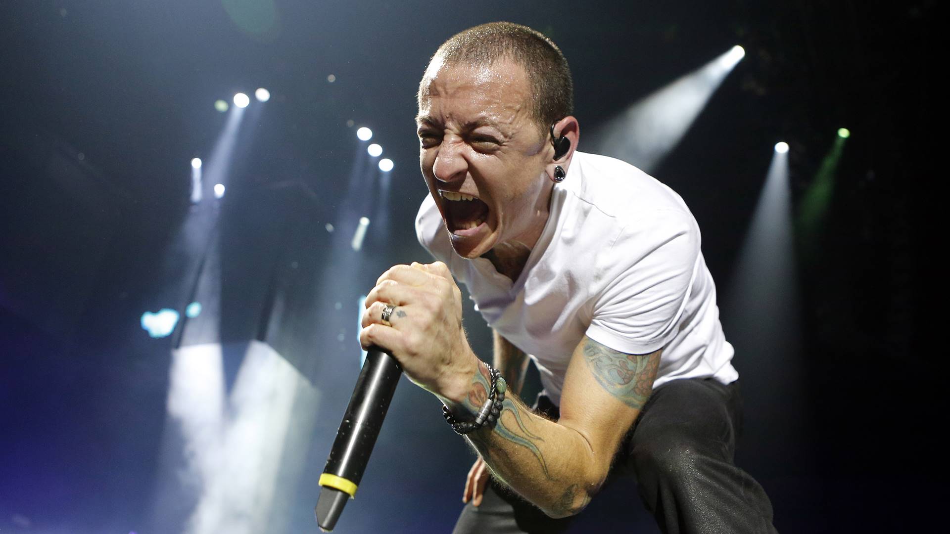 Chester Bennington, vocalista do Linkin Park, em 2014