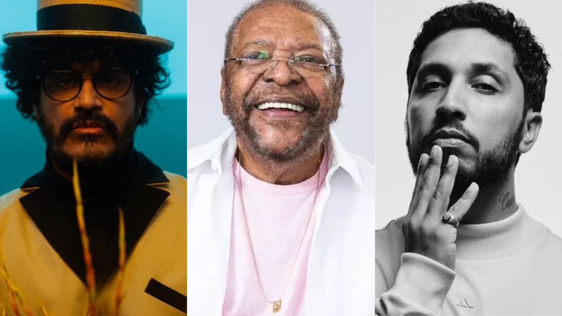 Criolo, Martinho da Vila e Rashid em momentos que vão além dos palcos