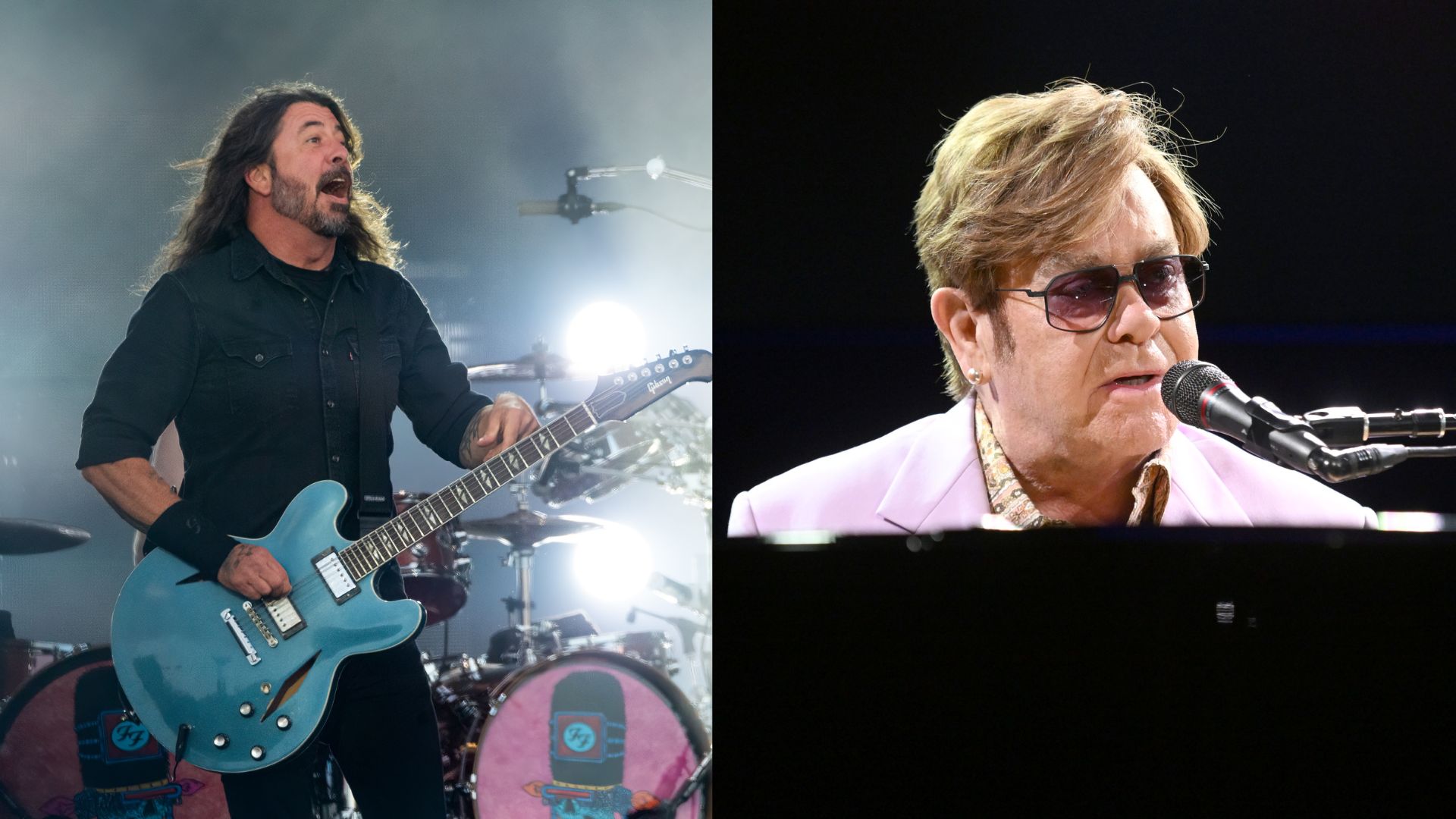 Dave Grohl, do Foo Fighters, e Elton John