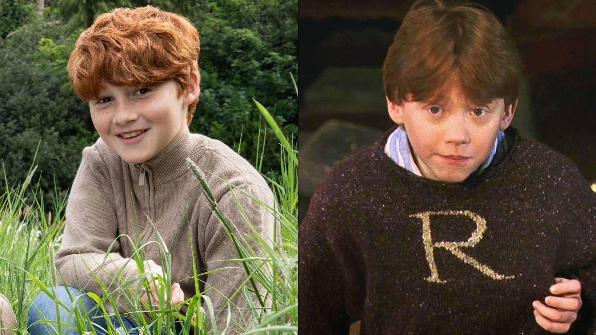 Fechando o trio principal, Alastair Stout foi escalado para viver Rony Weasley, o atrapalhado, mas bem-intencionado melhor amigo de Harry Potter (Foto: Divulgação)