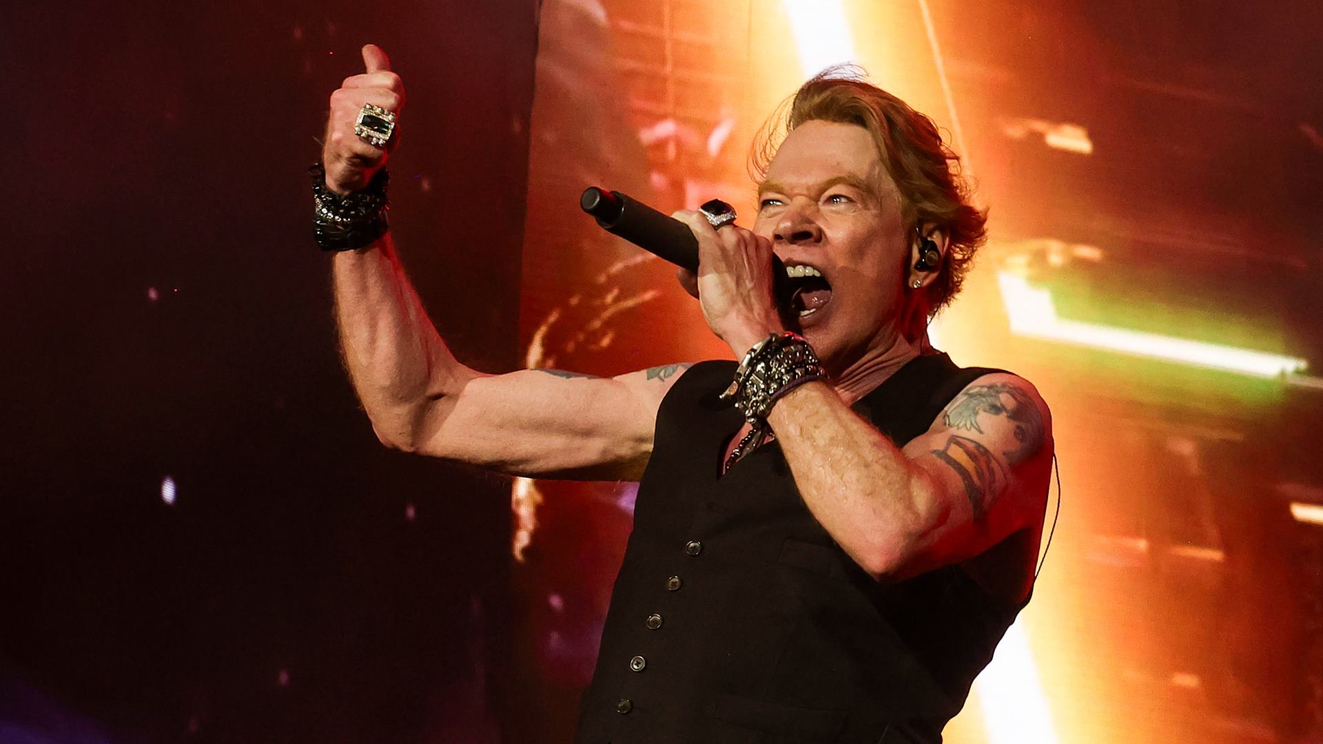 Axl Rose, do Guns N’ Roses, em 2023