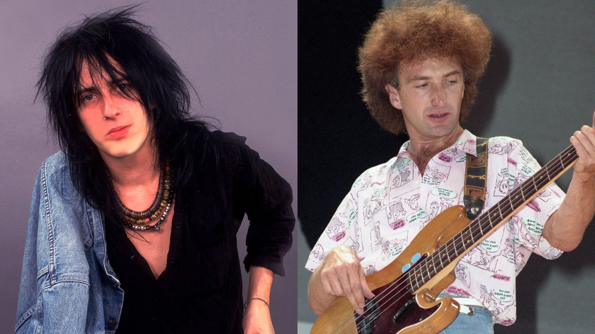 Izzy Stradlin, do Guns N' Roses e John Deacon, do Queen