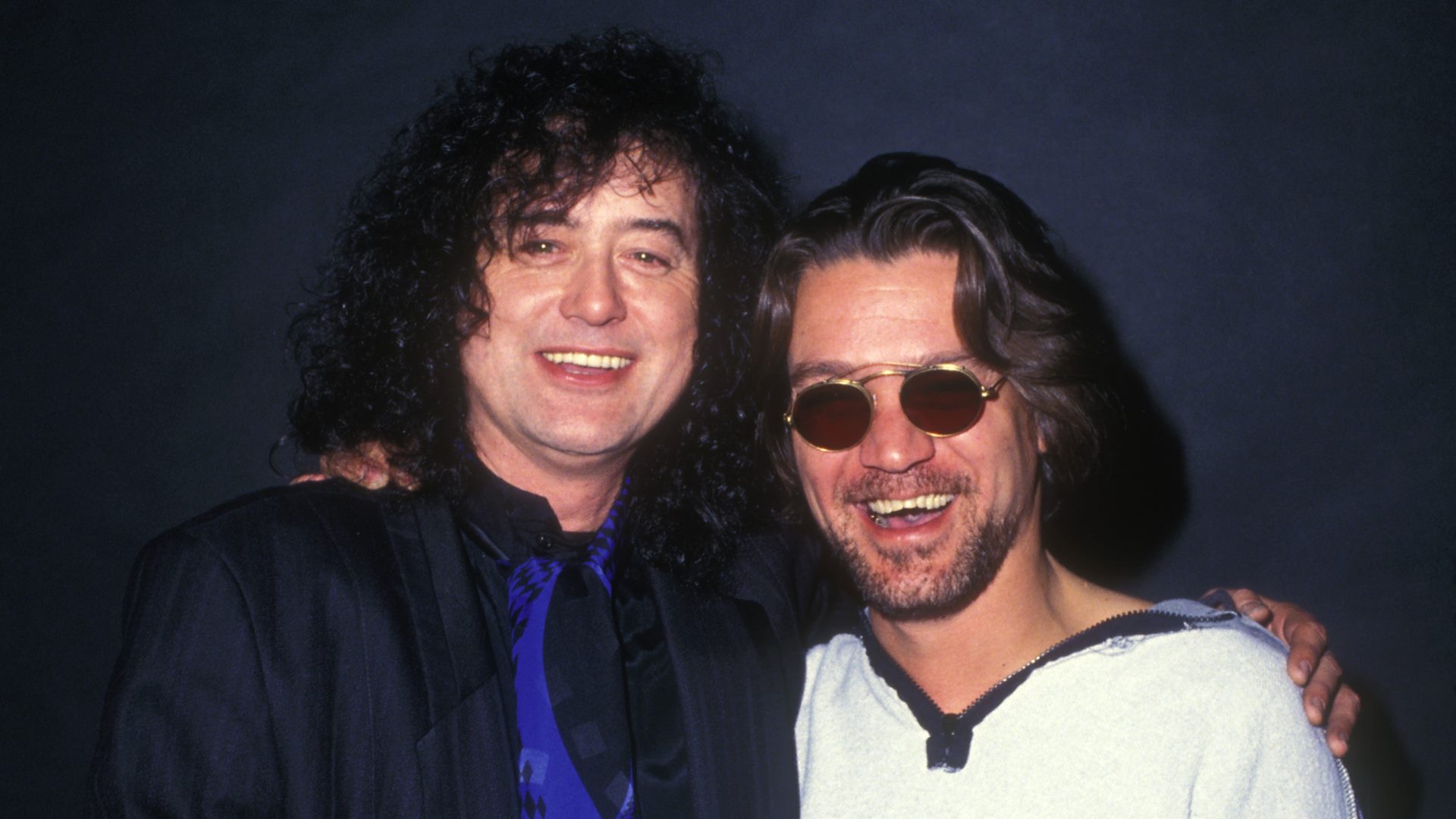 Jimmy Page e Eddie Van Halen nos anos 1990