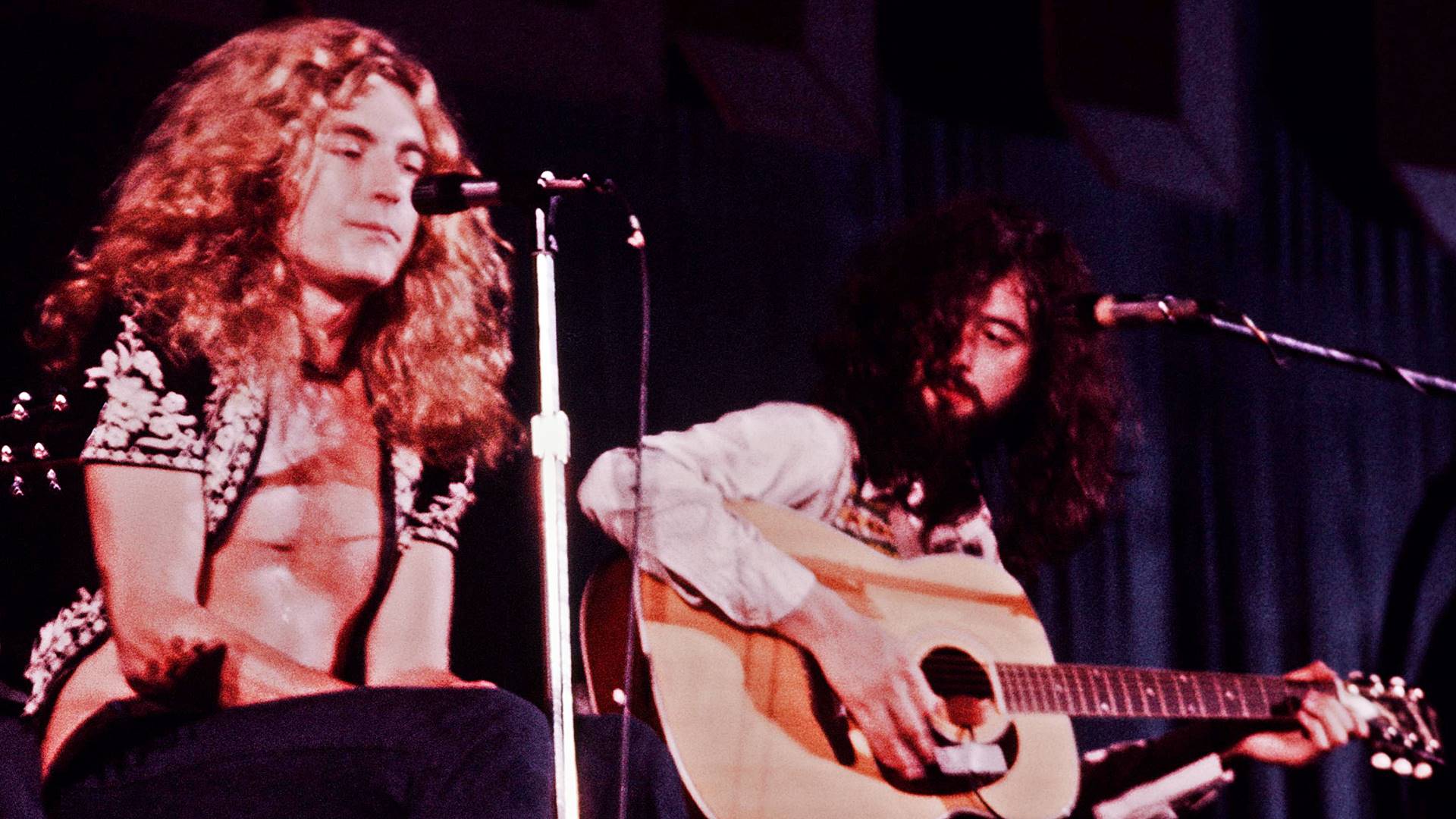 Robert Plant e Jimmy Page, do Led Zeppelin, em 1971
