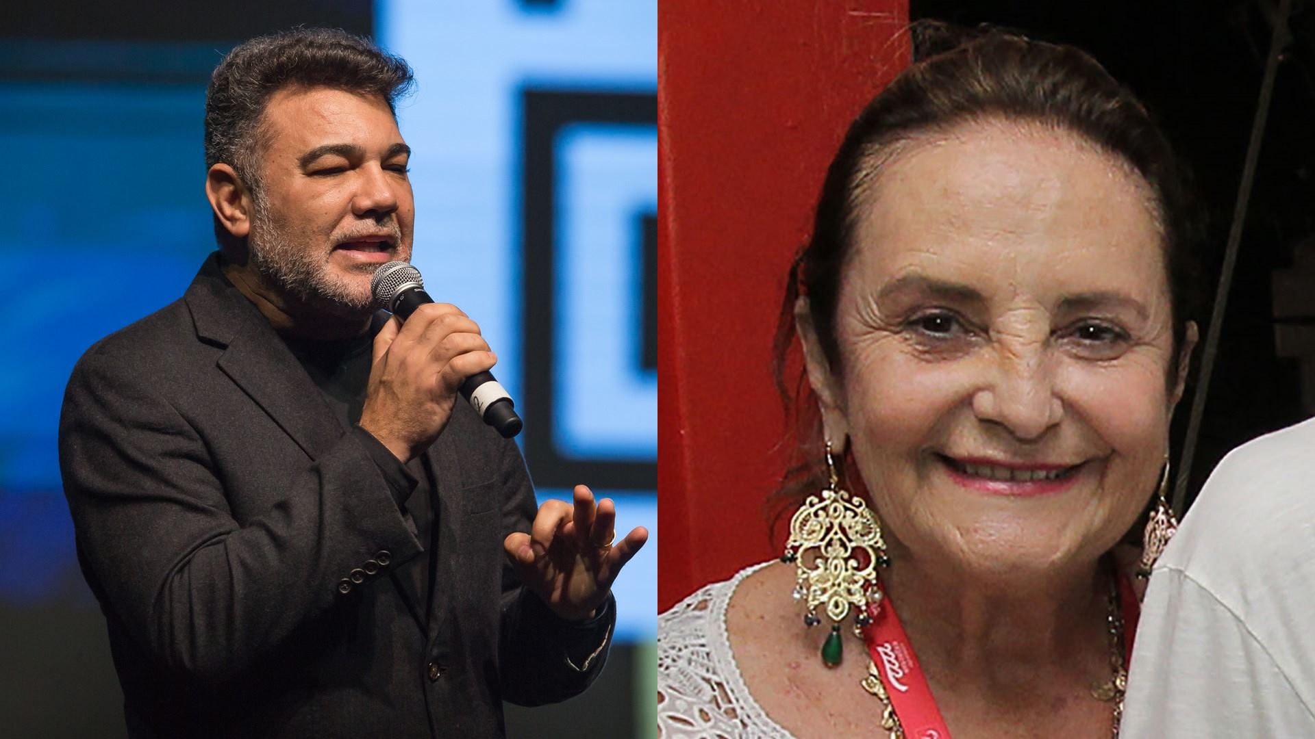 Marco Feliciano e Lucinha Araújo, mãe de Cazuza