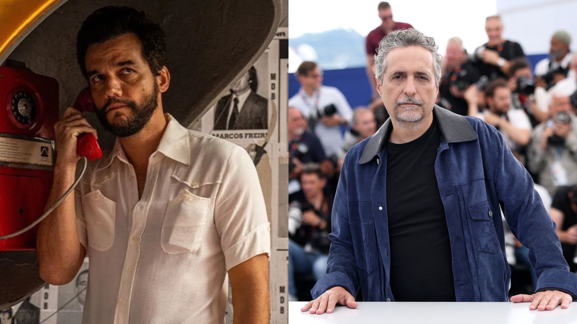 Wagner Moura em O Agente Secreto e Kleber Mendonça Filho em Cannes