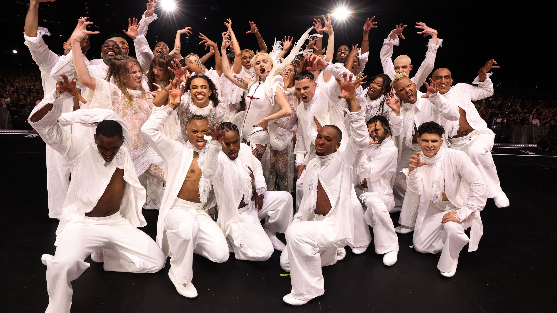 Lady Gaga em show gratuito realizado na Praia de Copacabana em 3 de maio de 2025