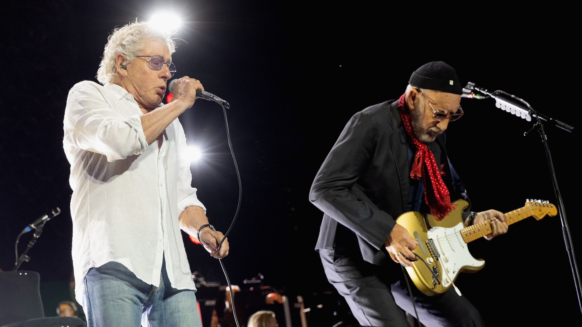 Roger Daltrey e Pete Townshend, do The Who, em 2023