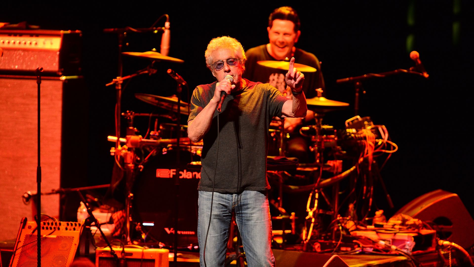 Roger Daltrey e Scott Devours, do The Who, em 2023