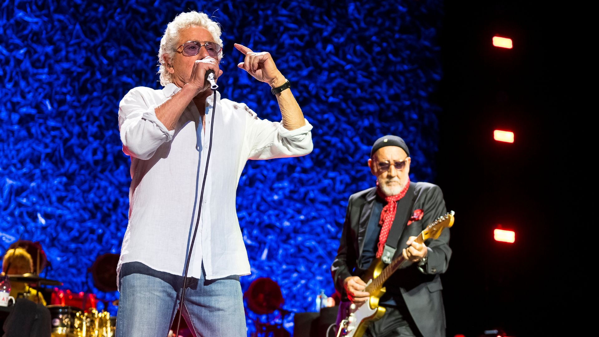 Roger Daltrey e Pete Townshend em show do The Who