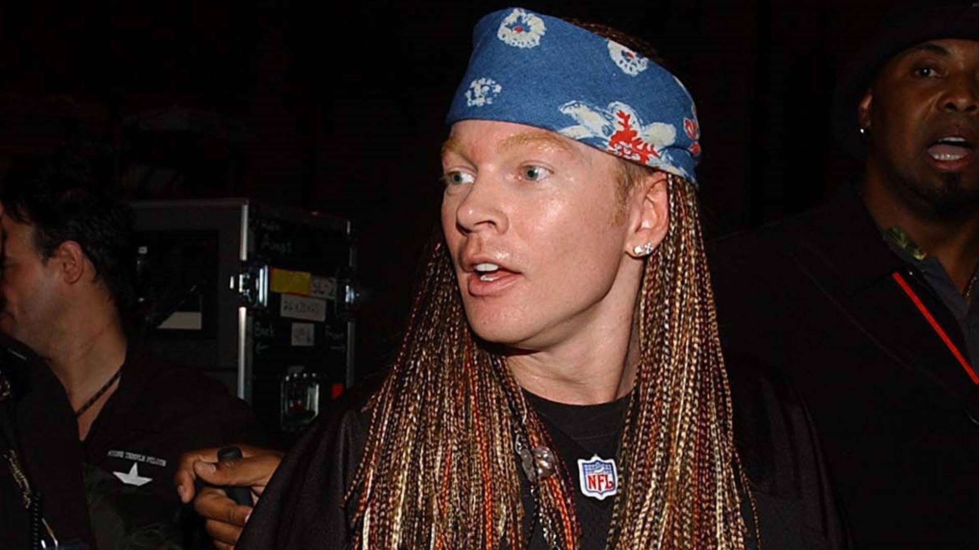 Axl Rose, vocalista do Guns N' Roses, em 2002