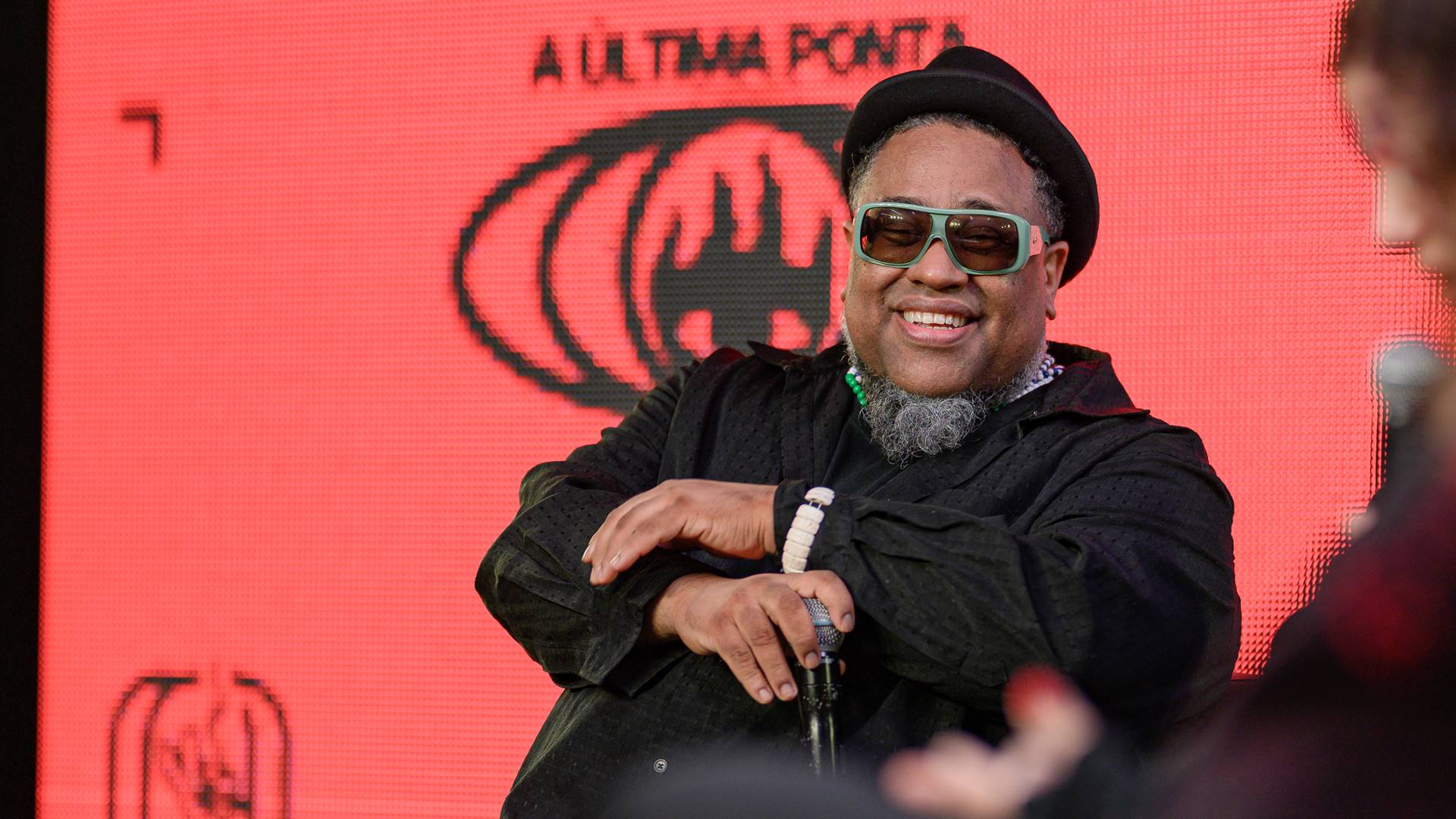 BNegão, do Planet Hemp, durante coletiva de imprensa