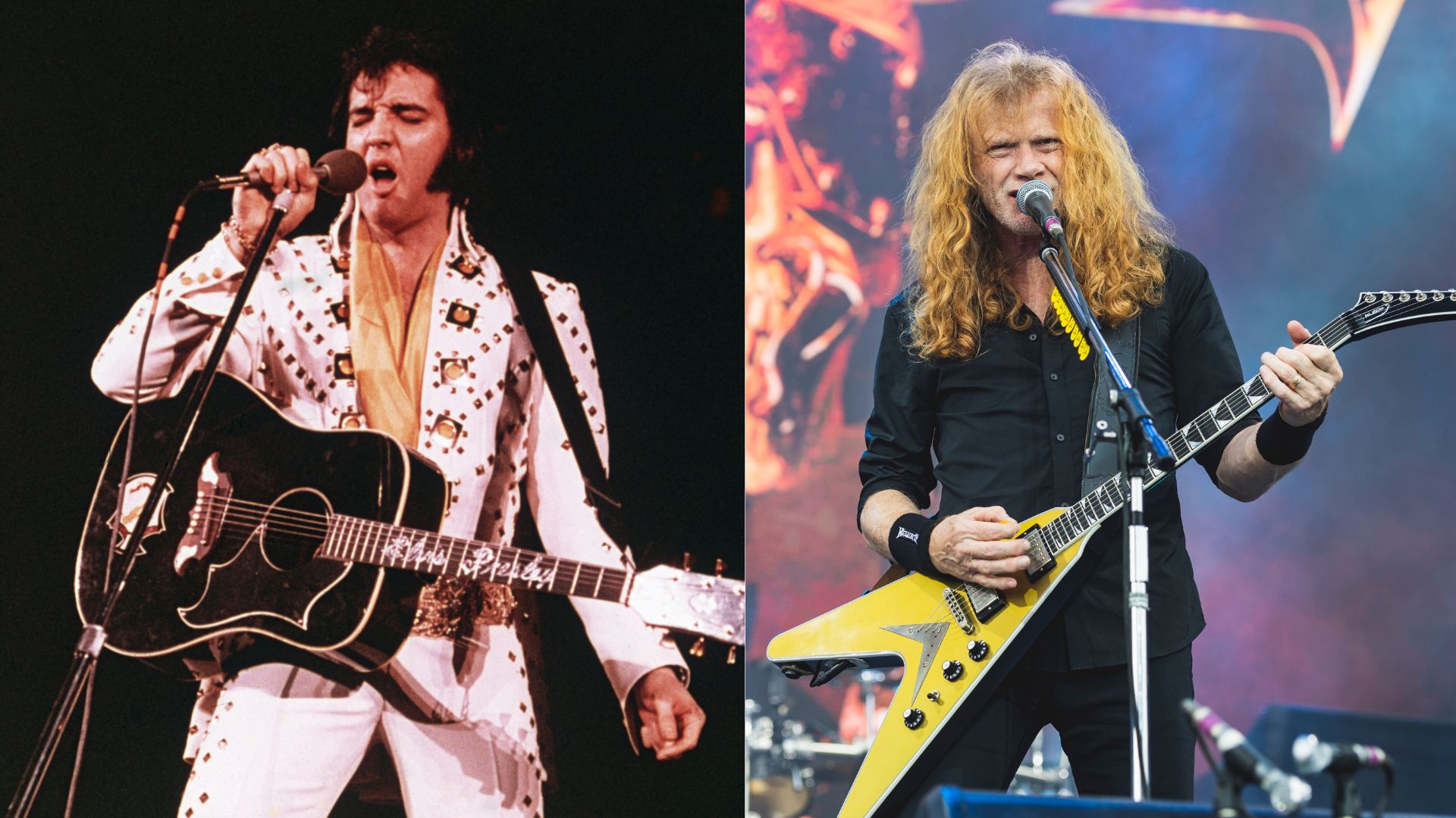 Elvis Presley e Dave Mustaine, do Megadeth