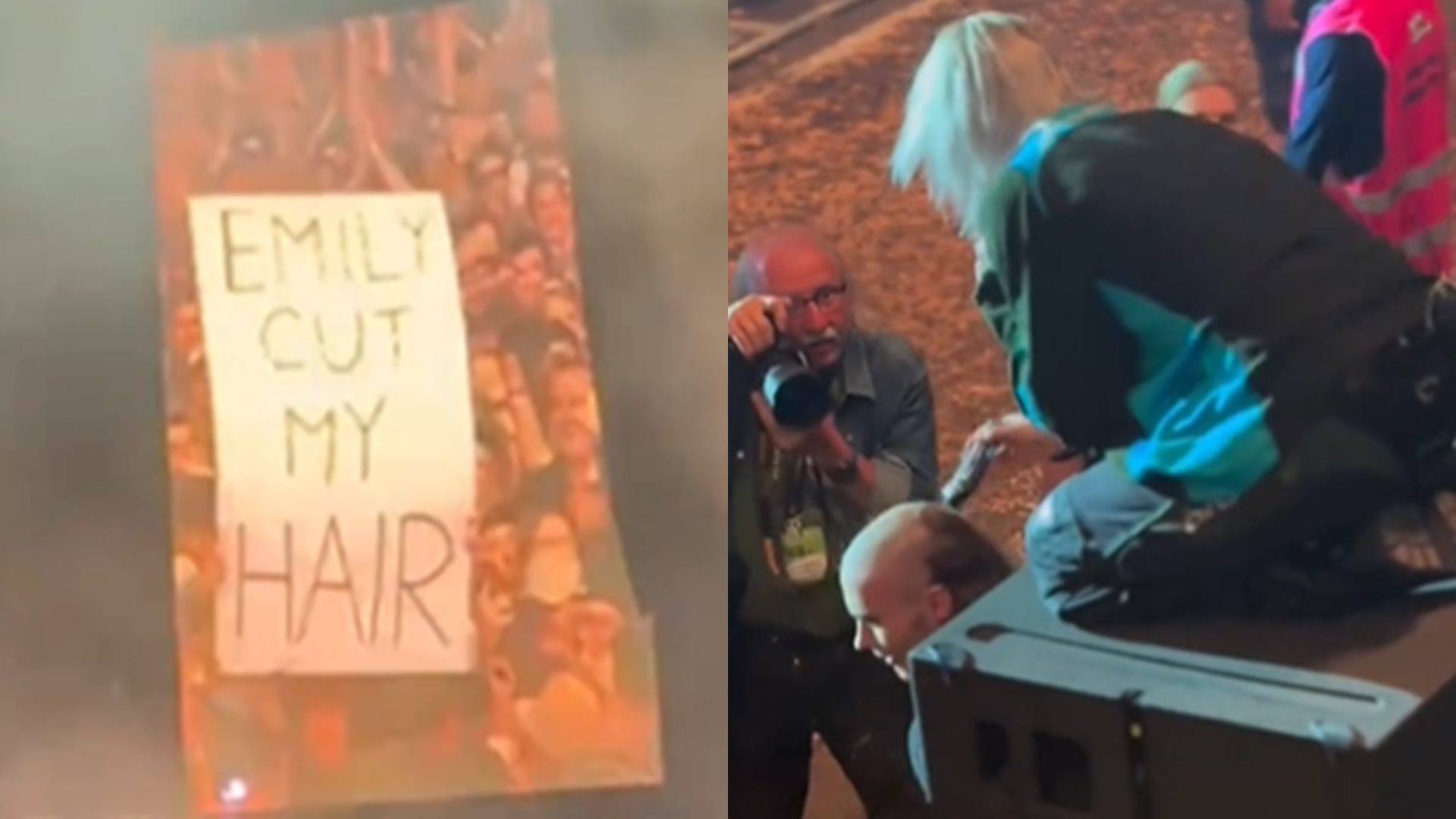 Emily Armstrong raspa cabeça de fã durante show do Linkin Park