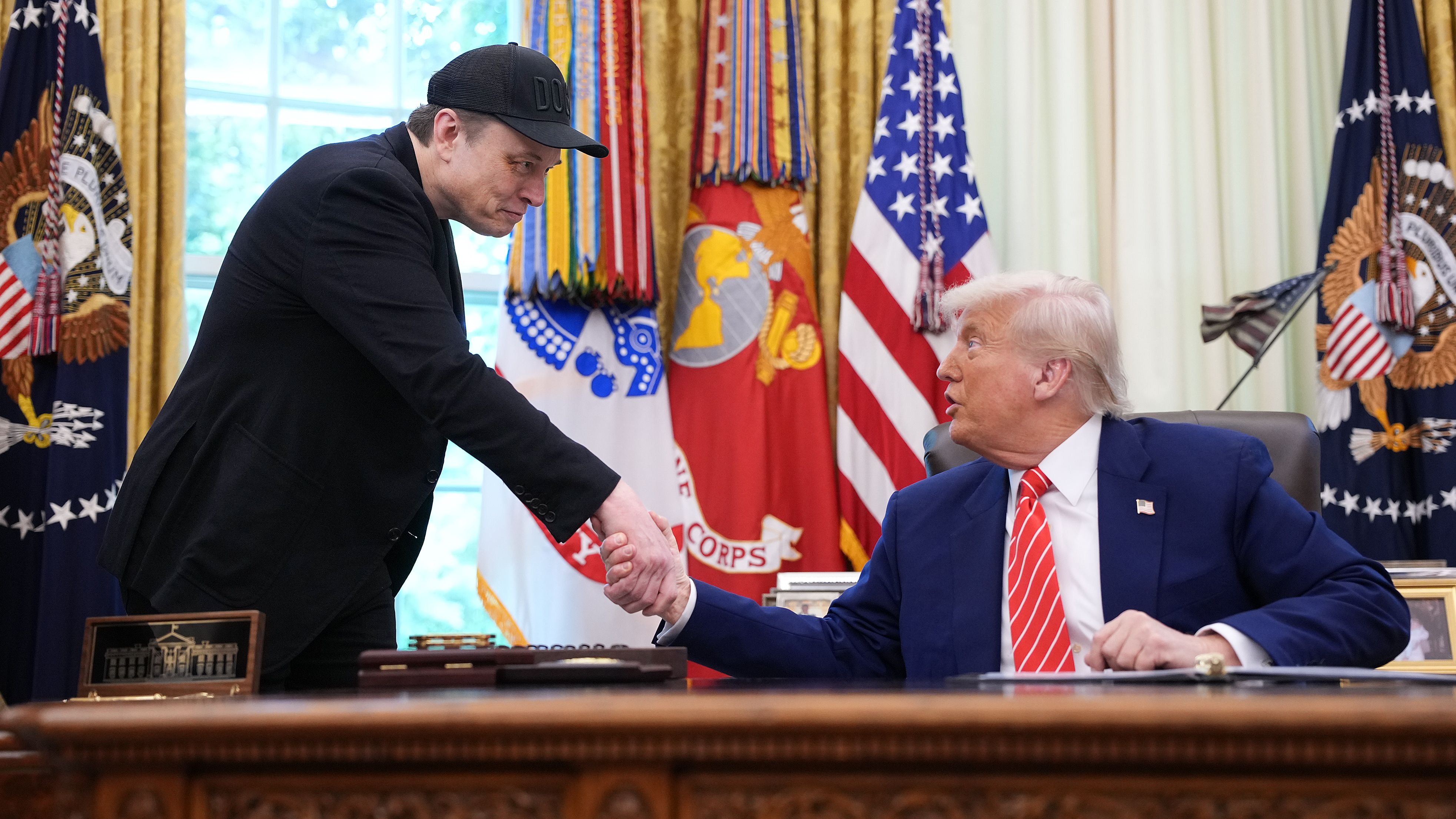 Donald Trump e Elon Musk (Foto: Kevin Dietsch/Getty Images)