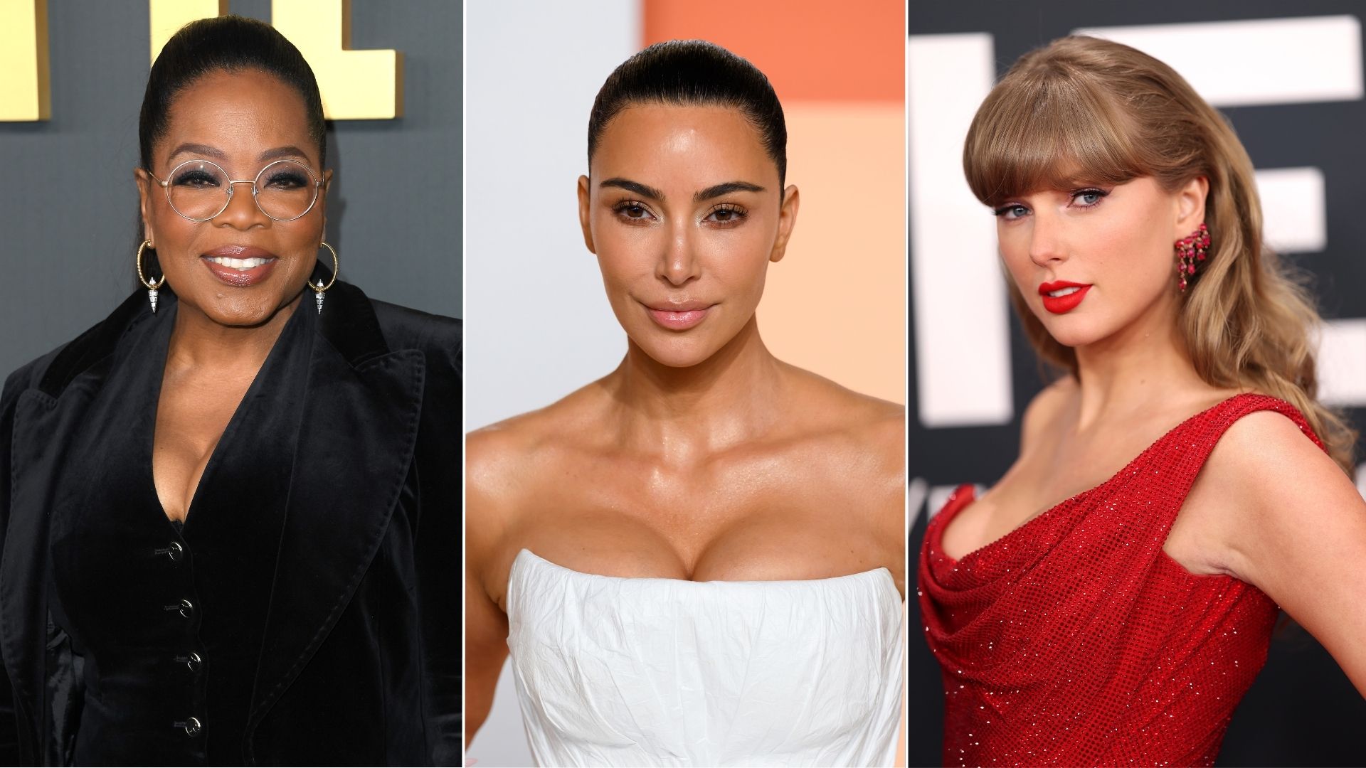 Oprah Winfrey, Kim Kardashian e Taylor Swift