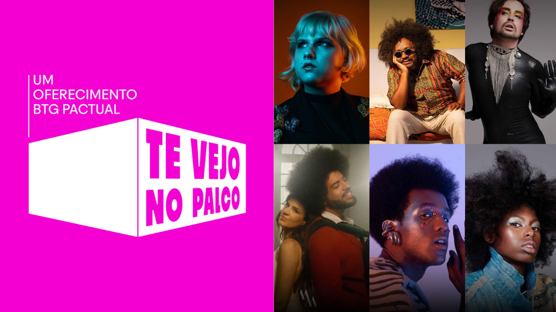 Iniciativa inédita anuncia os artistas participantes do projeto Te Vejo no Palco