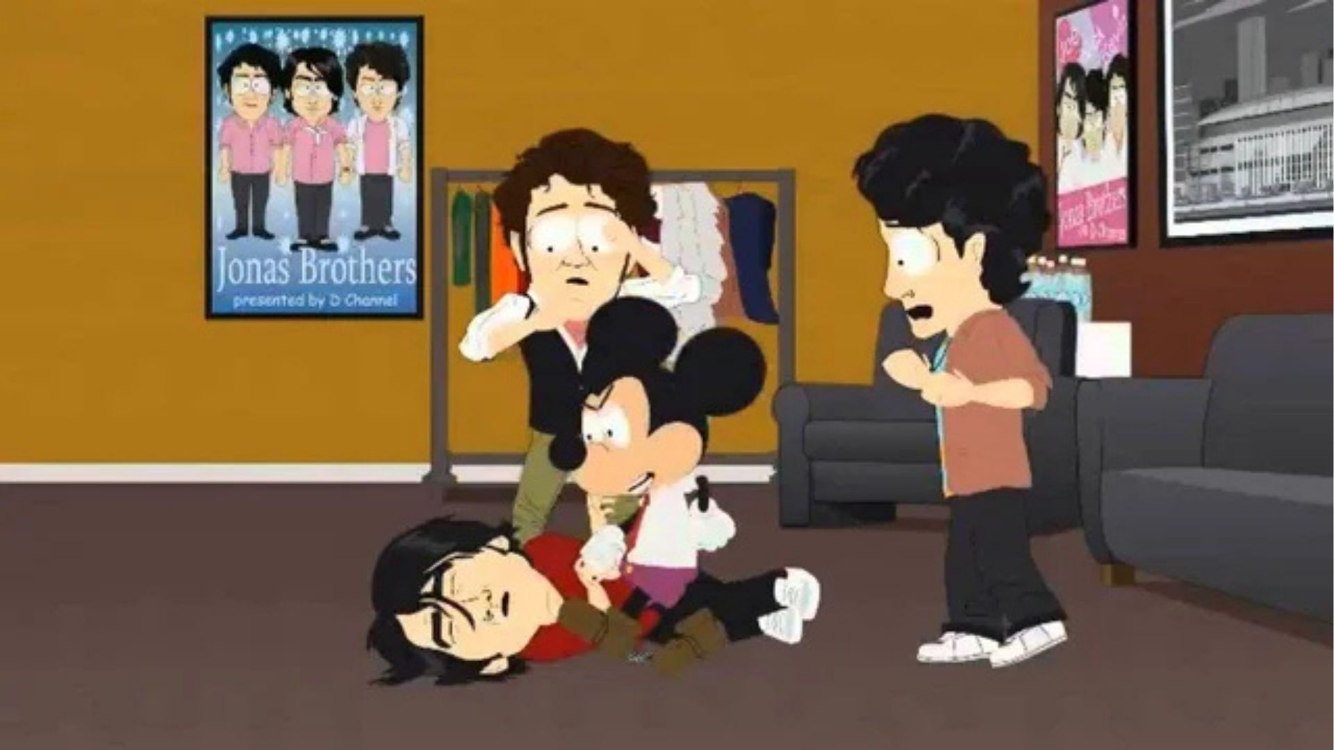 Joe Jonas e Jonas Brothers em episódio de South Park (Foto: Reprodução)
