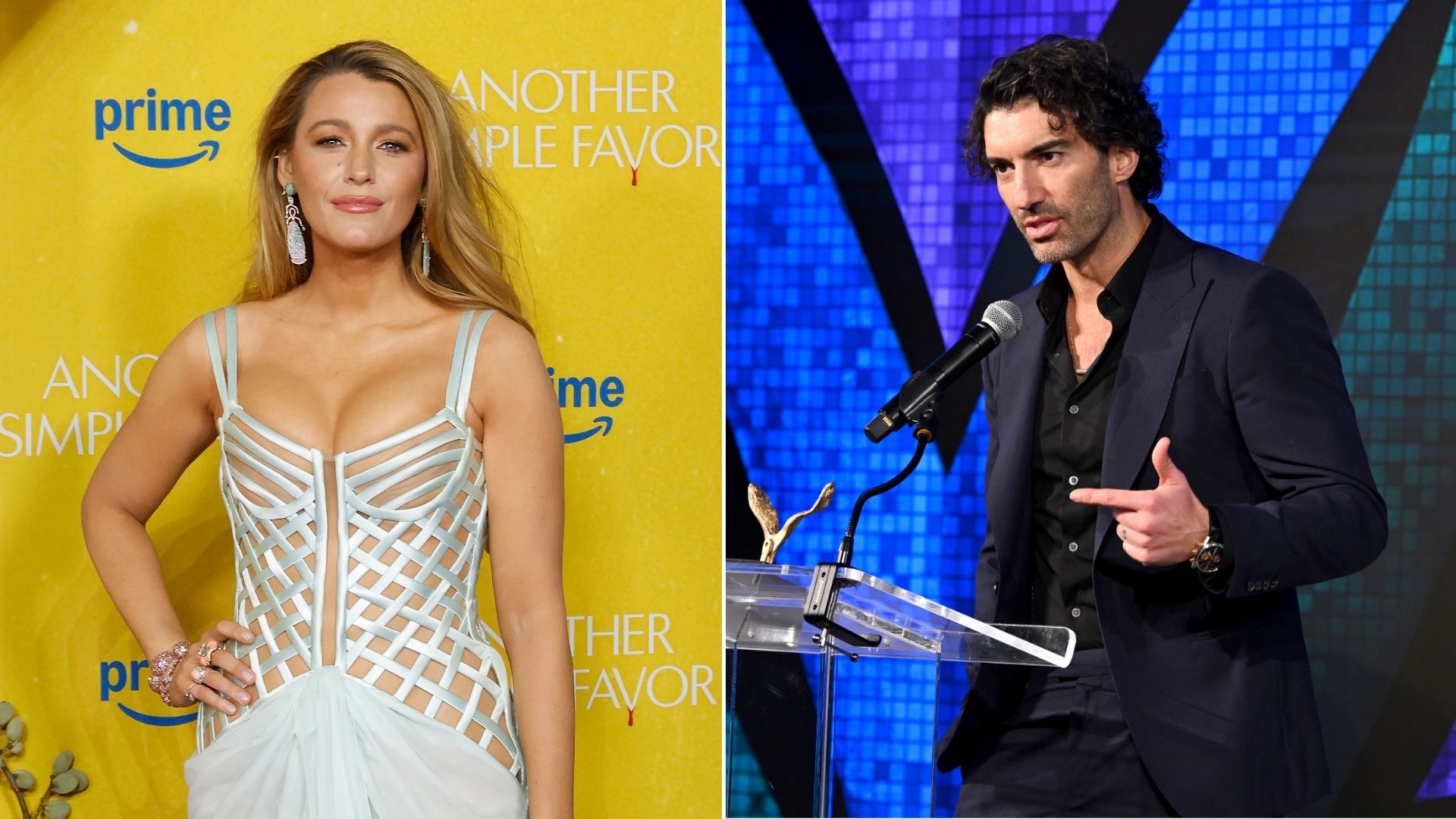 Blake Lively e Justin Baldoni (Foto: Taylor Hill/FilmMagic e Bryan Bedder/Getty Images)