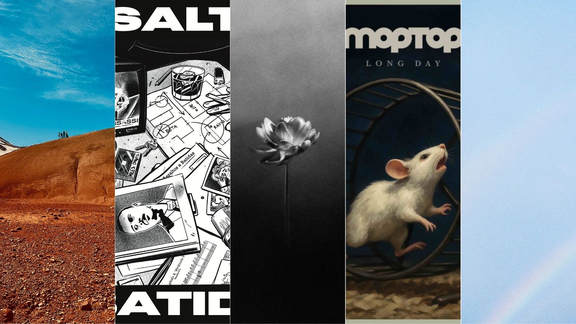 Capas de Pulp, FBC, Little Simz, Moptop e Turnstile