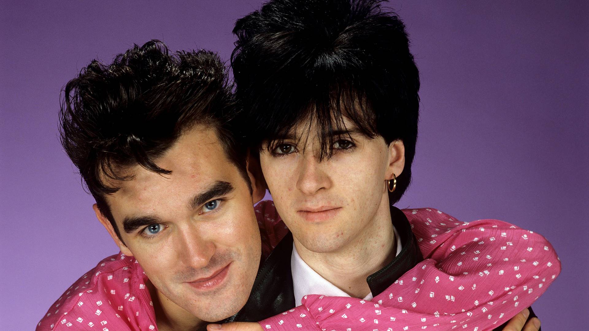 Morrissey e Johnny Marr nos tempos de The Smiths, em 1985