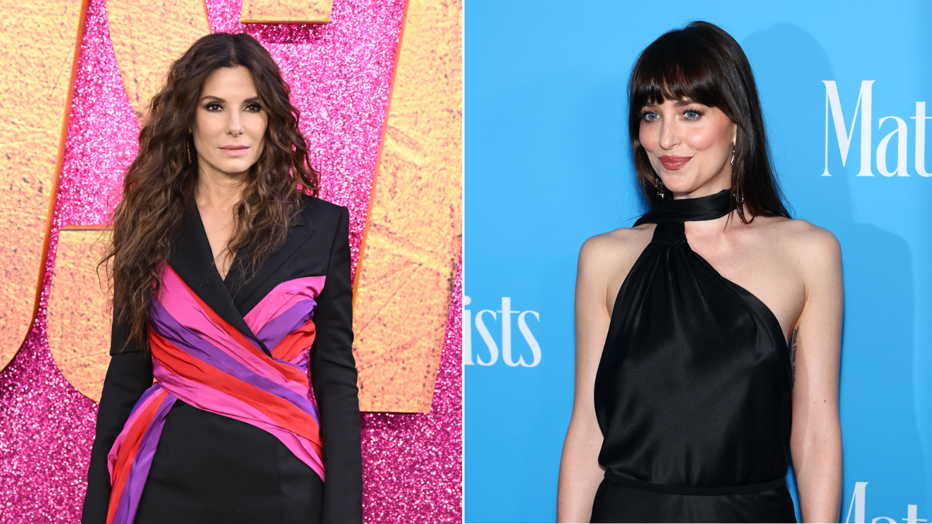 Sandra Bullock e Dakota Johnson (Foto: Jeff Spicer/Getty Images e Arturo Holmes/Getty Images)