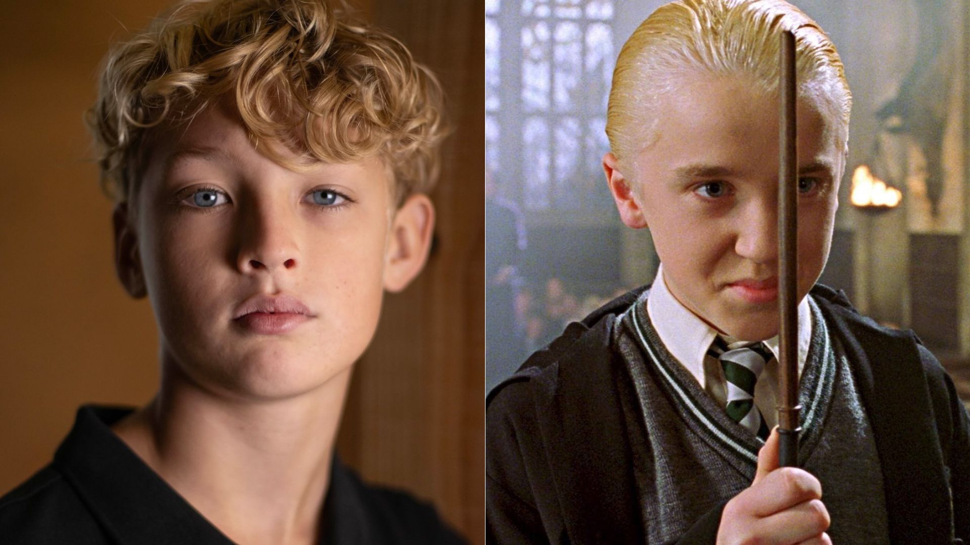 O novato Lox Pratt irá interpretar Draco Malfoy, rival de Harry Potter, na nova série da HBO (Fotos: Divulgação)