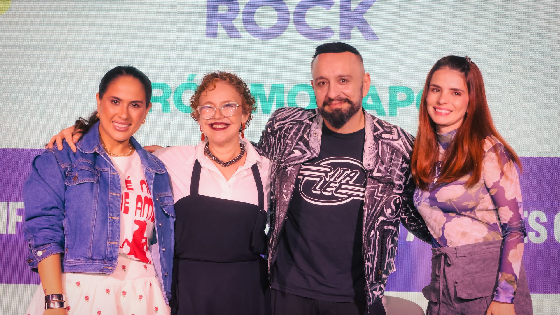 Taciana Melo (Gerente de Marketing do Grupo Iguatemi), Fabiana Lian (fundadora da On Stage Lab e especialista em Show Business), Ademir Corrêa (Diretor de Conteúdo da Rolling Stone Brasil) e Natalia Garutti (Gerente Executiva de Marketing da Cielo)