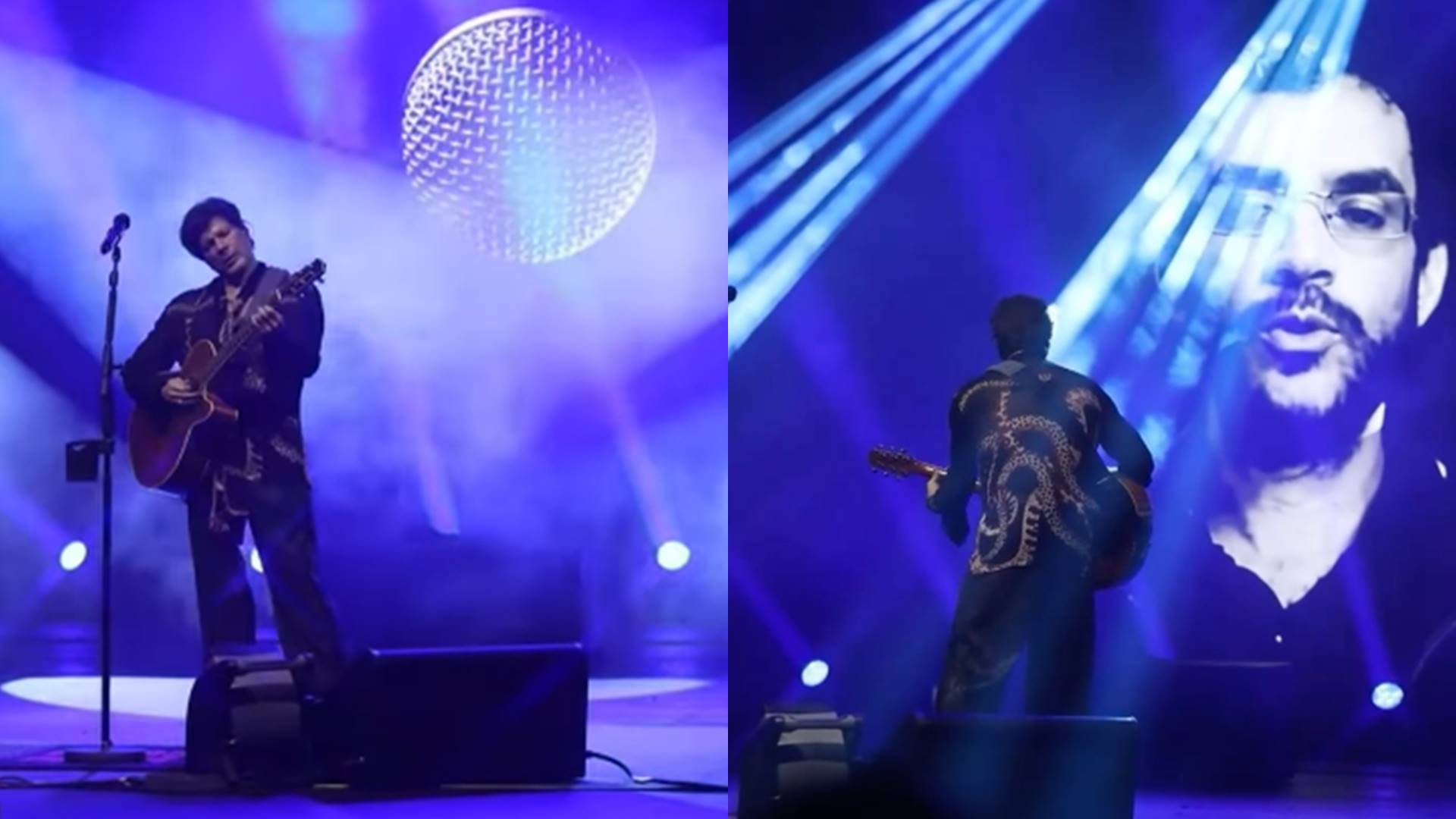 Paulo Ricardo e imagem de Renato Russo