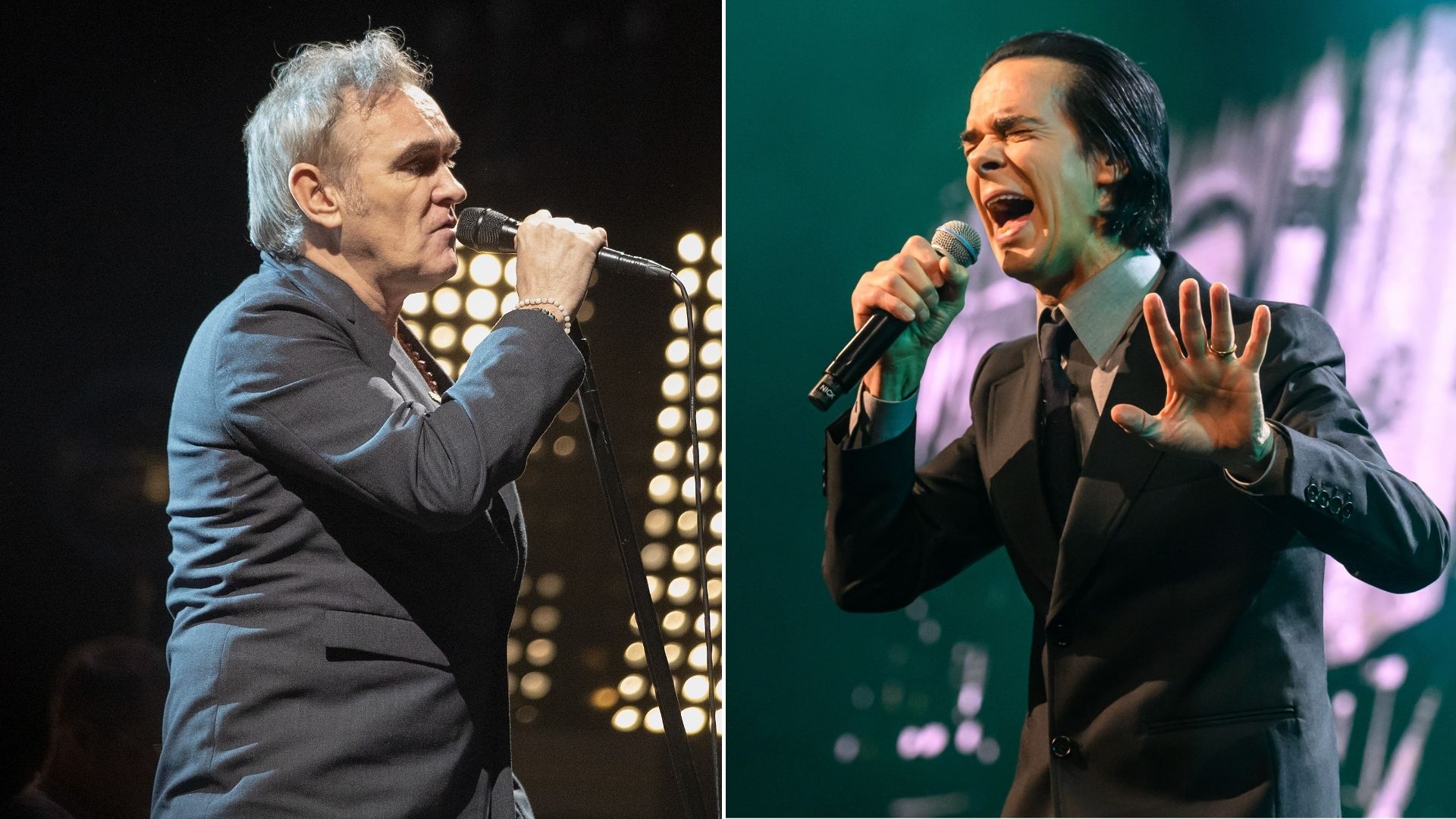 Morrissey e Nick Cave (Foto: Jo Hale/Redferns e Katja Ogrin/Redferns)