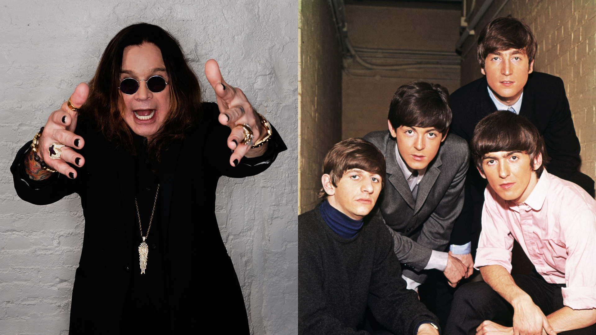 Ozzy Osbourne e Beatles (Foto: Larry Busacca/Getty Images e Bettmann/Getty Images)