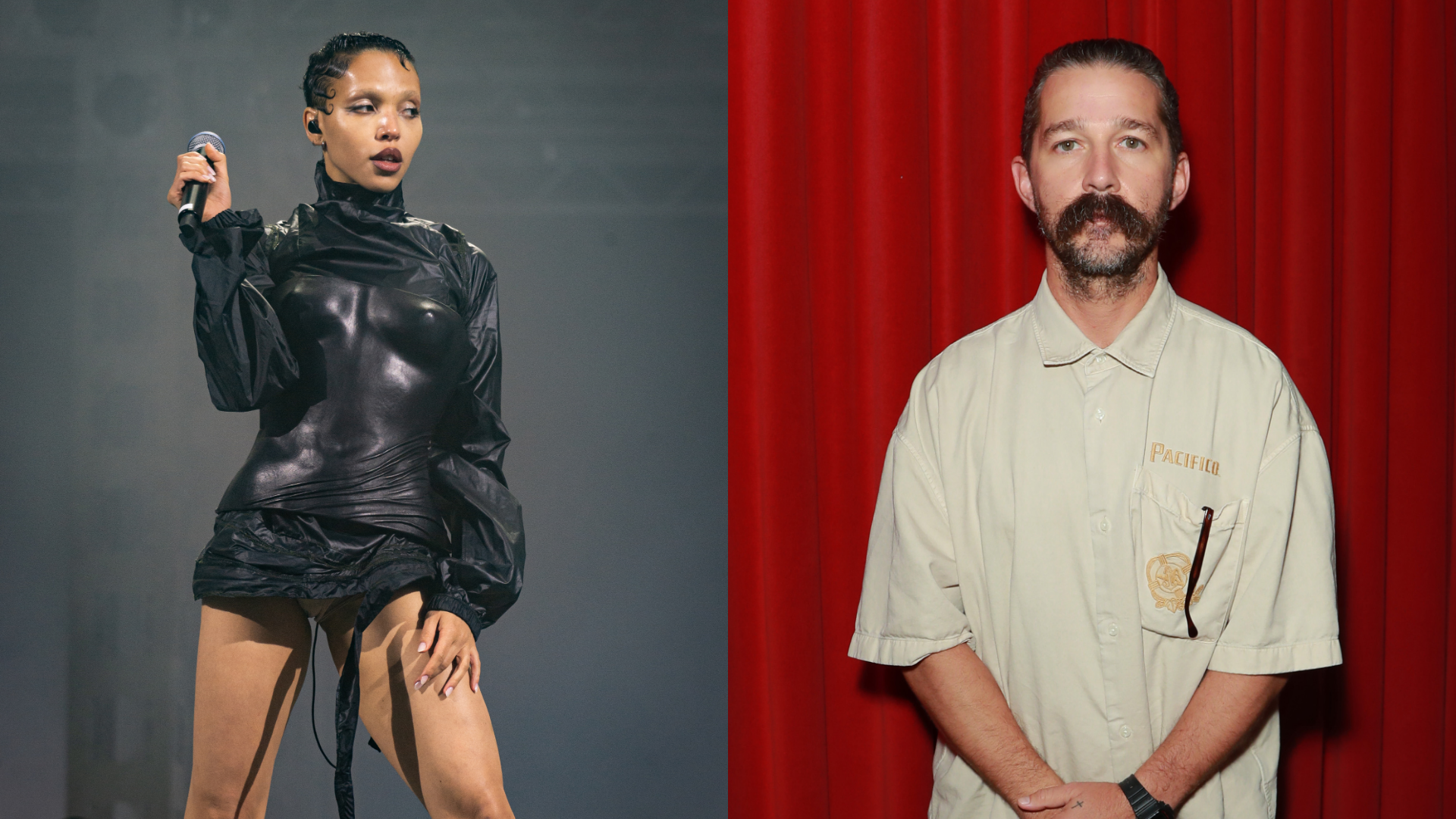 FKA Twigs e Shia LaBeouf (Foto: Joseph Okpako/WireImage e Dave Benett/WireImage)
