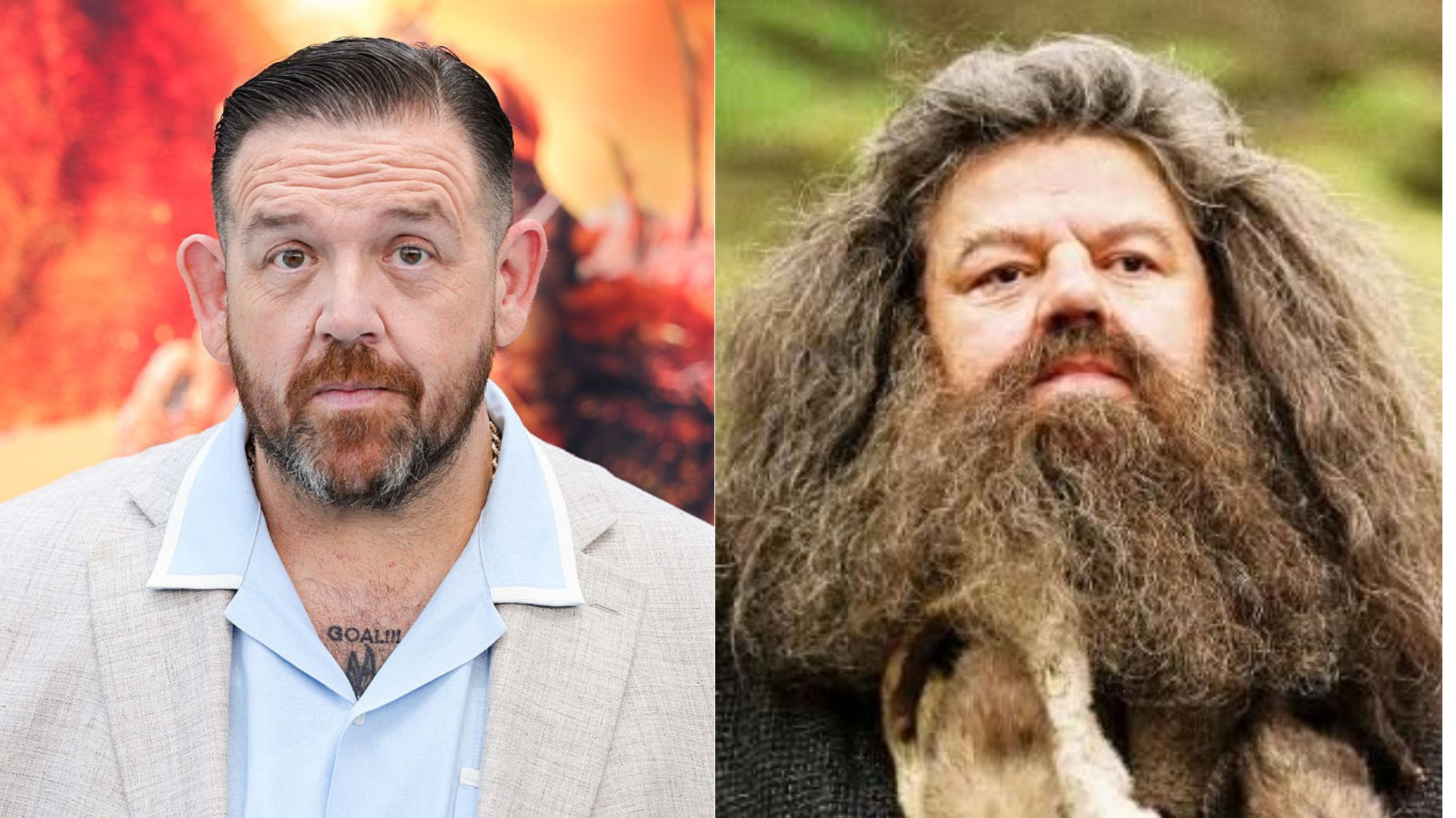 'Harry Potter': Visual de Nick Frost como Rúbeo Hagrid é revelado
