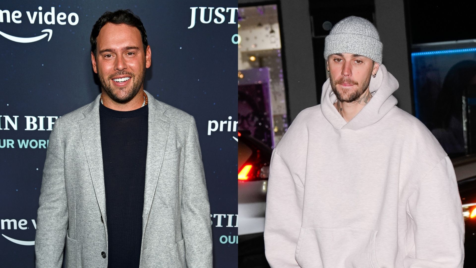 Scooter Braun e Justin Bieber (Foto: Kevin Mazur/Getty Images e XNY/Star Max/GC Images)